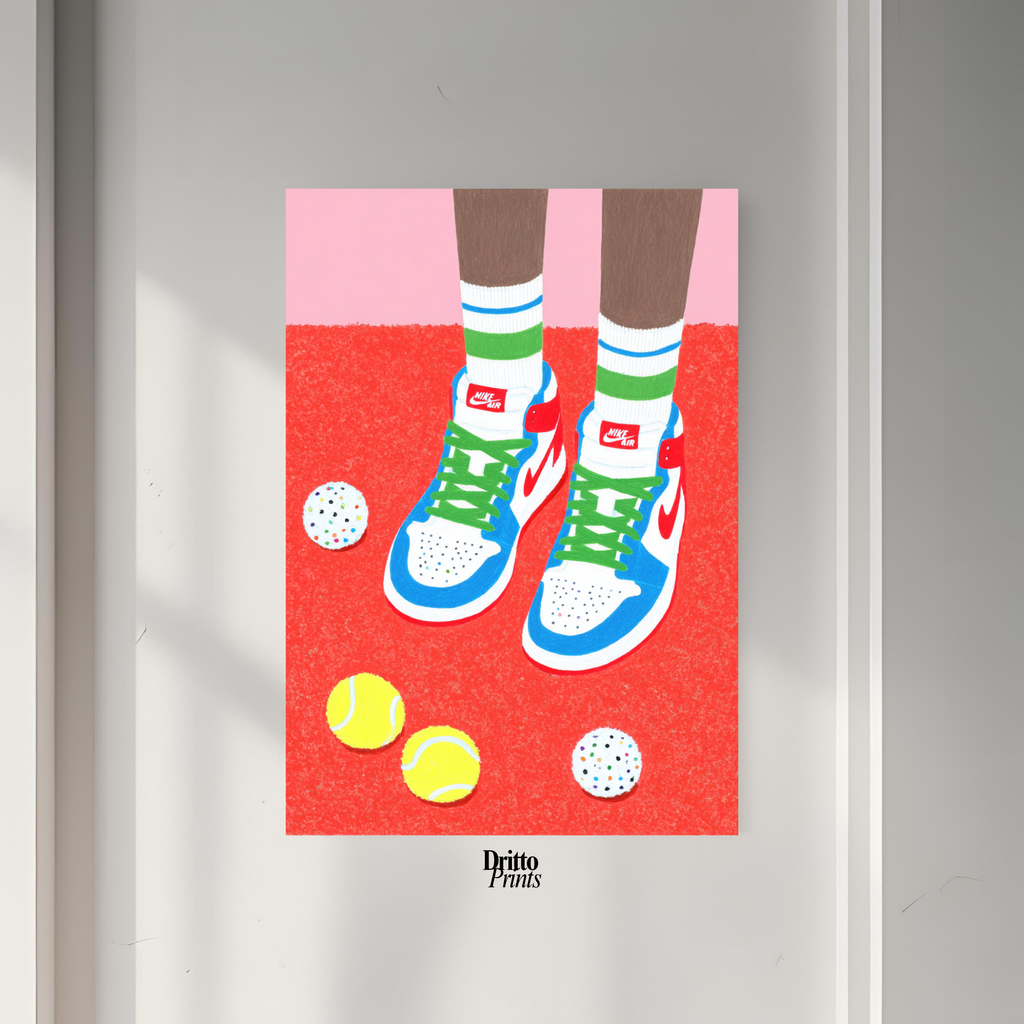 (PD31) Mocha Court Balls Poster