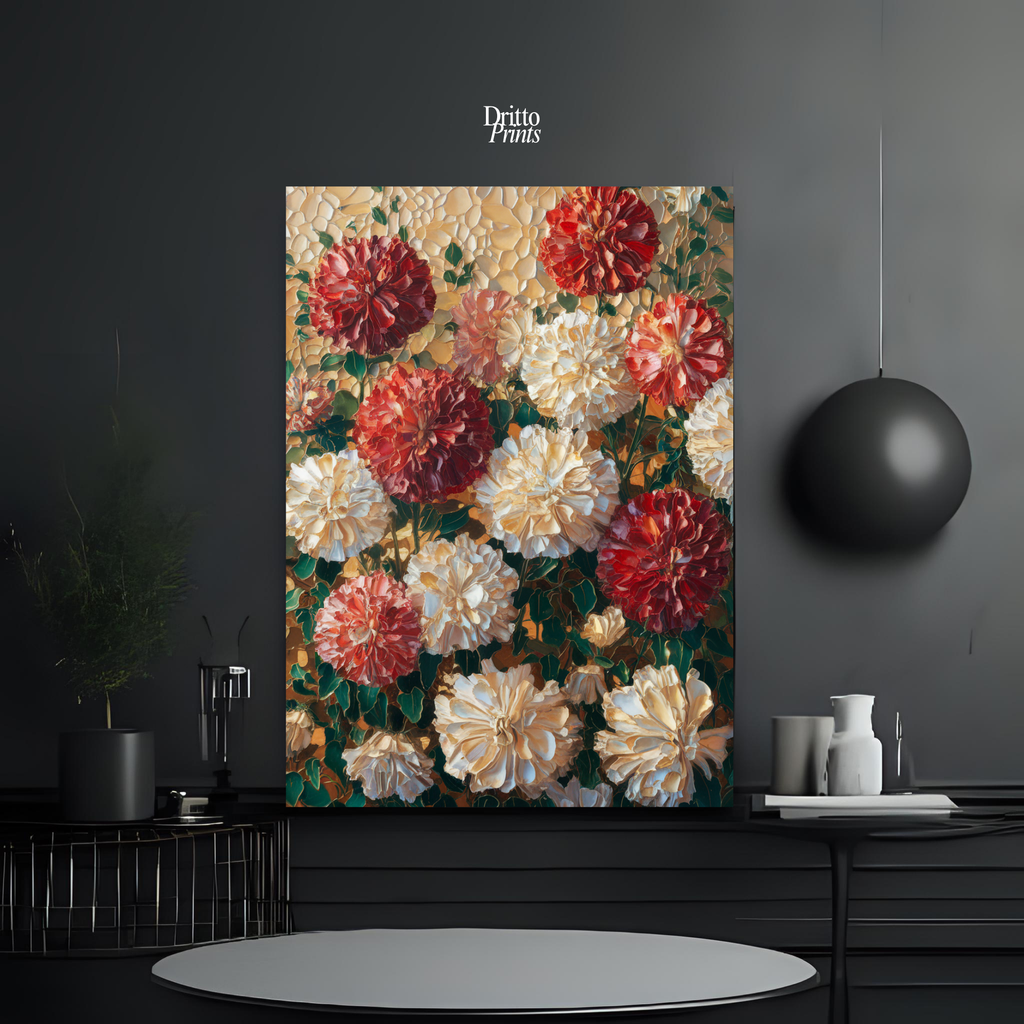 (CF2) Floral Symphony - Framed canvas