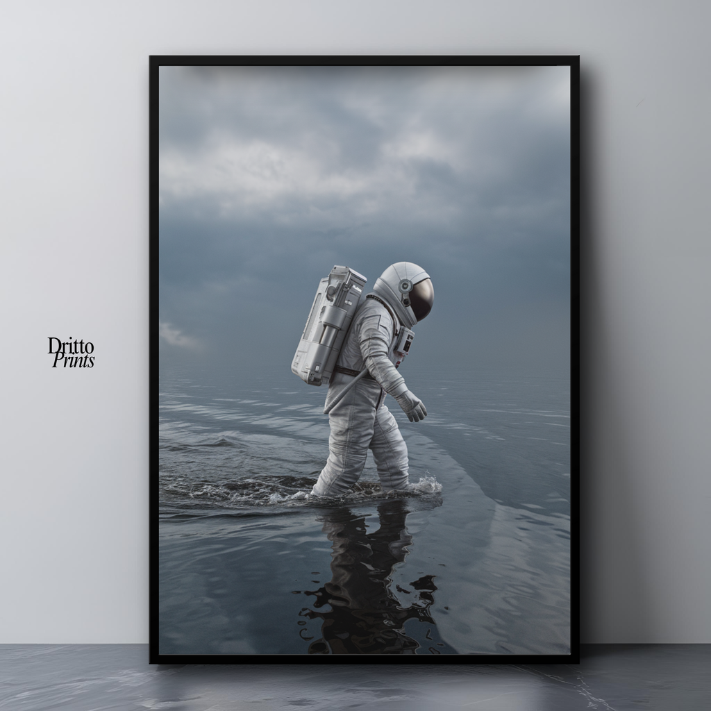 (FD25) Astronaut in Echo - Framed matte paper poster