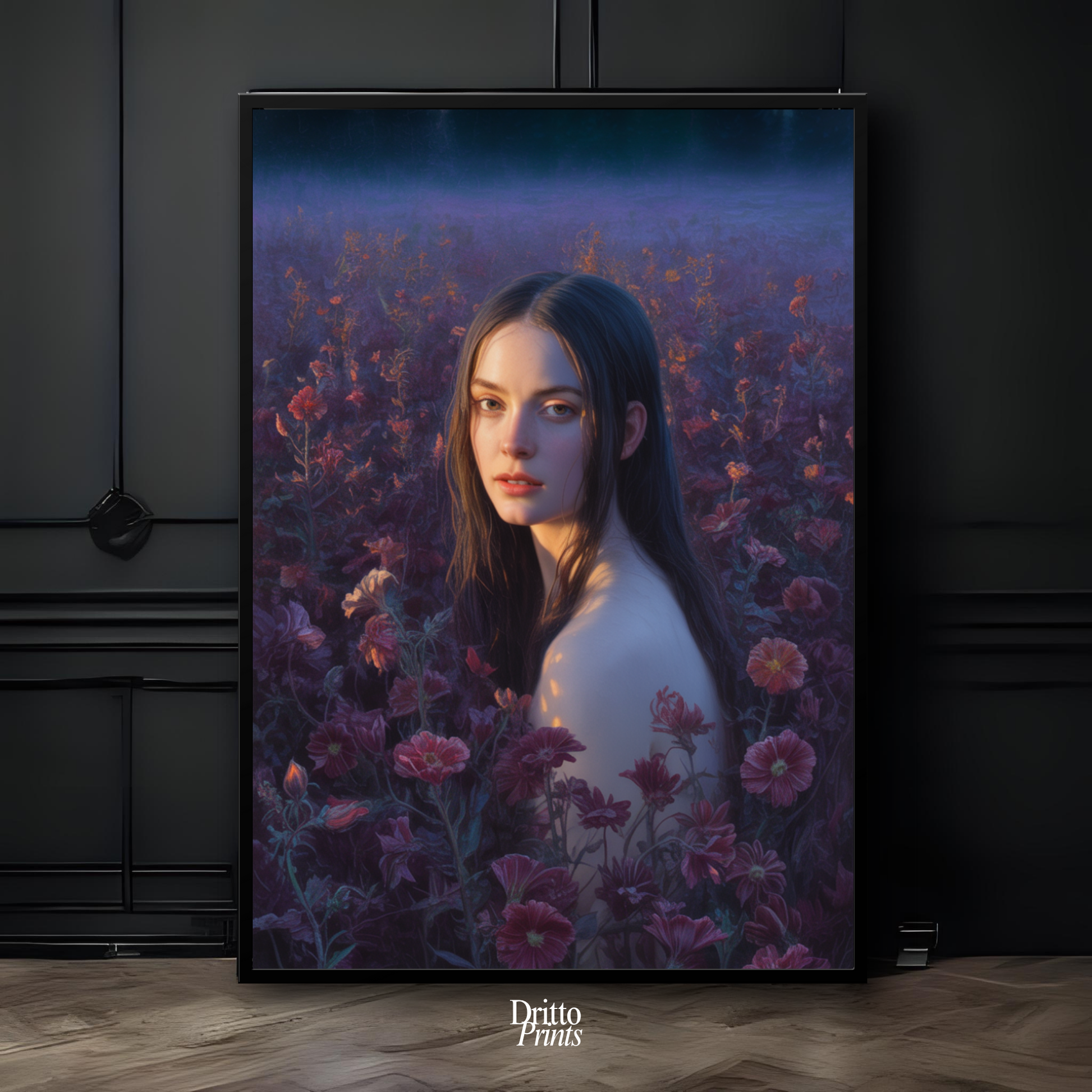 (FD21) Eclipsed in Bloom - Framed matte paper poster