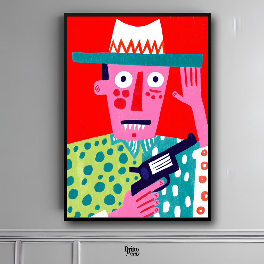 (FD43) Zombie Sheriff - Framed matte paper poster