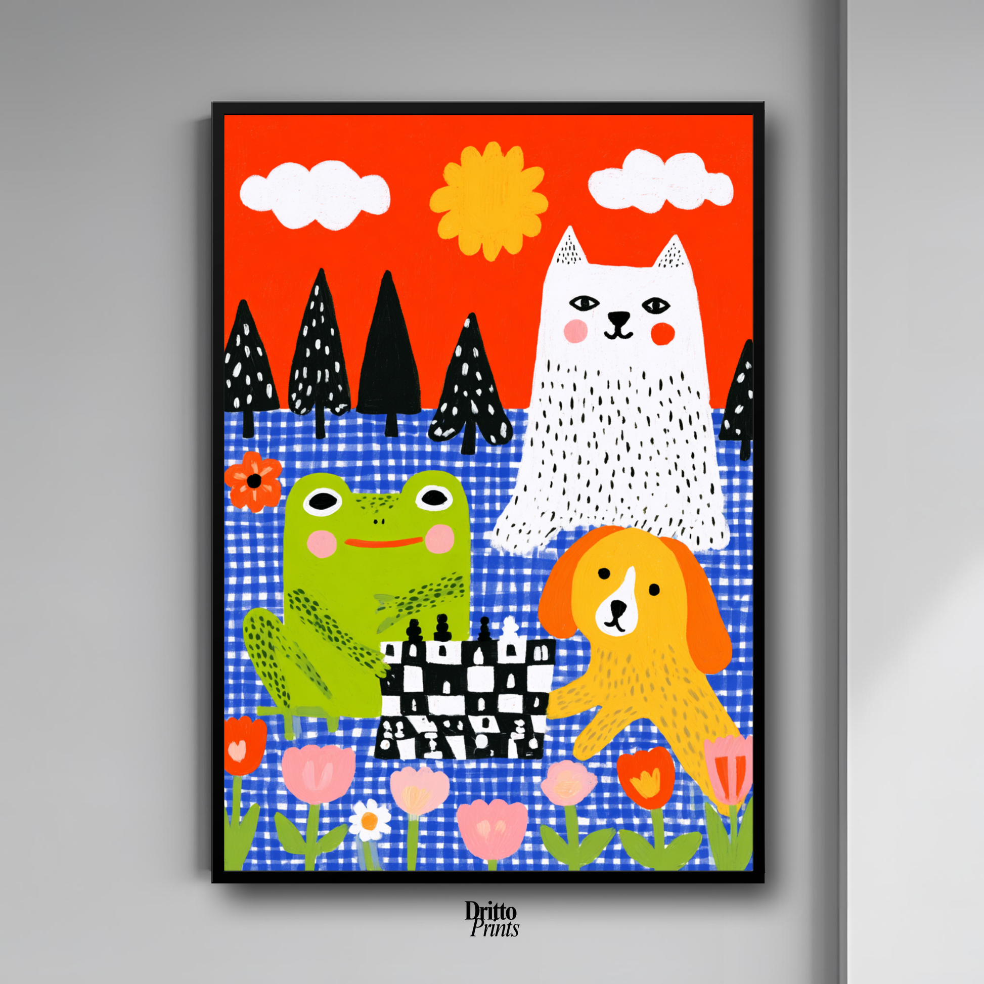 (FD49) The Game Night Trio – Framed matte paper poster