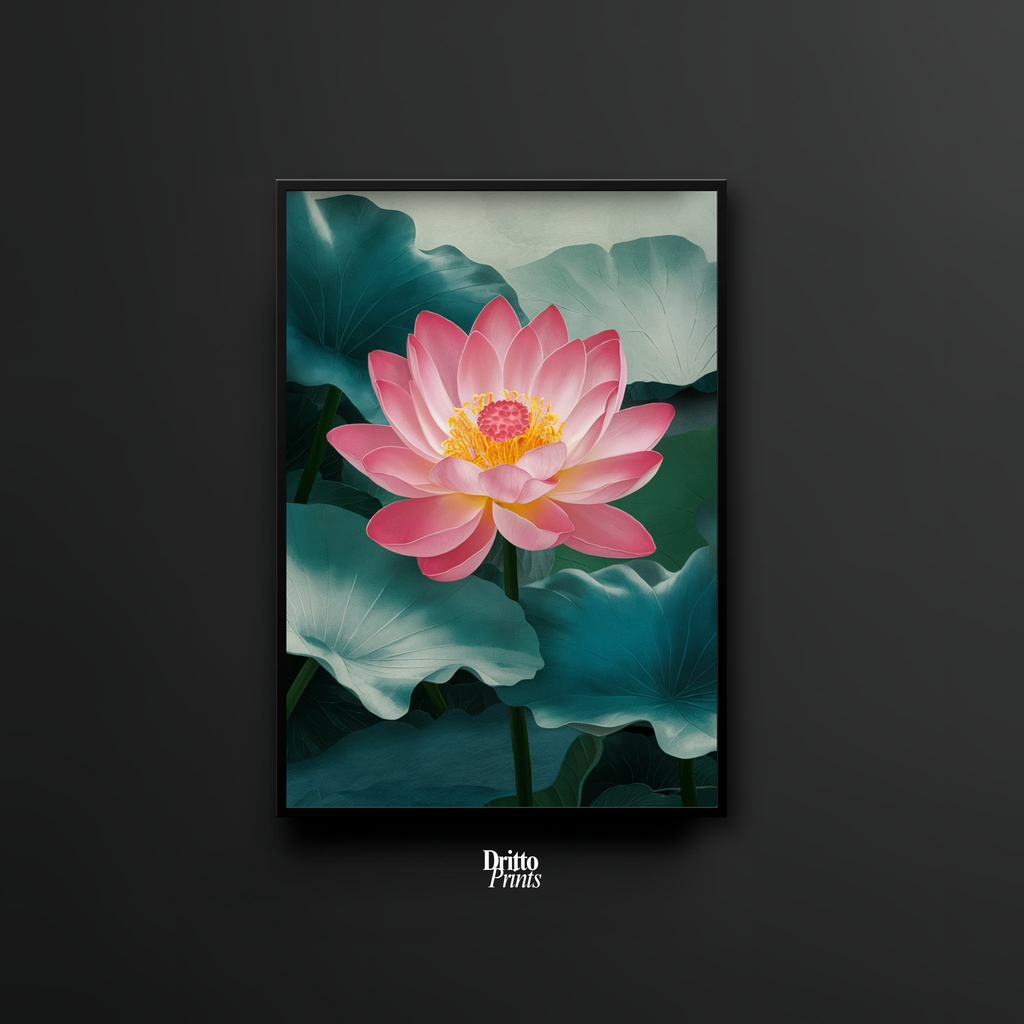 (FD30) Whispers of the Lotus - Framed matte paper poster