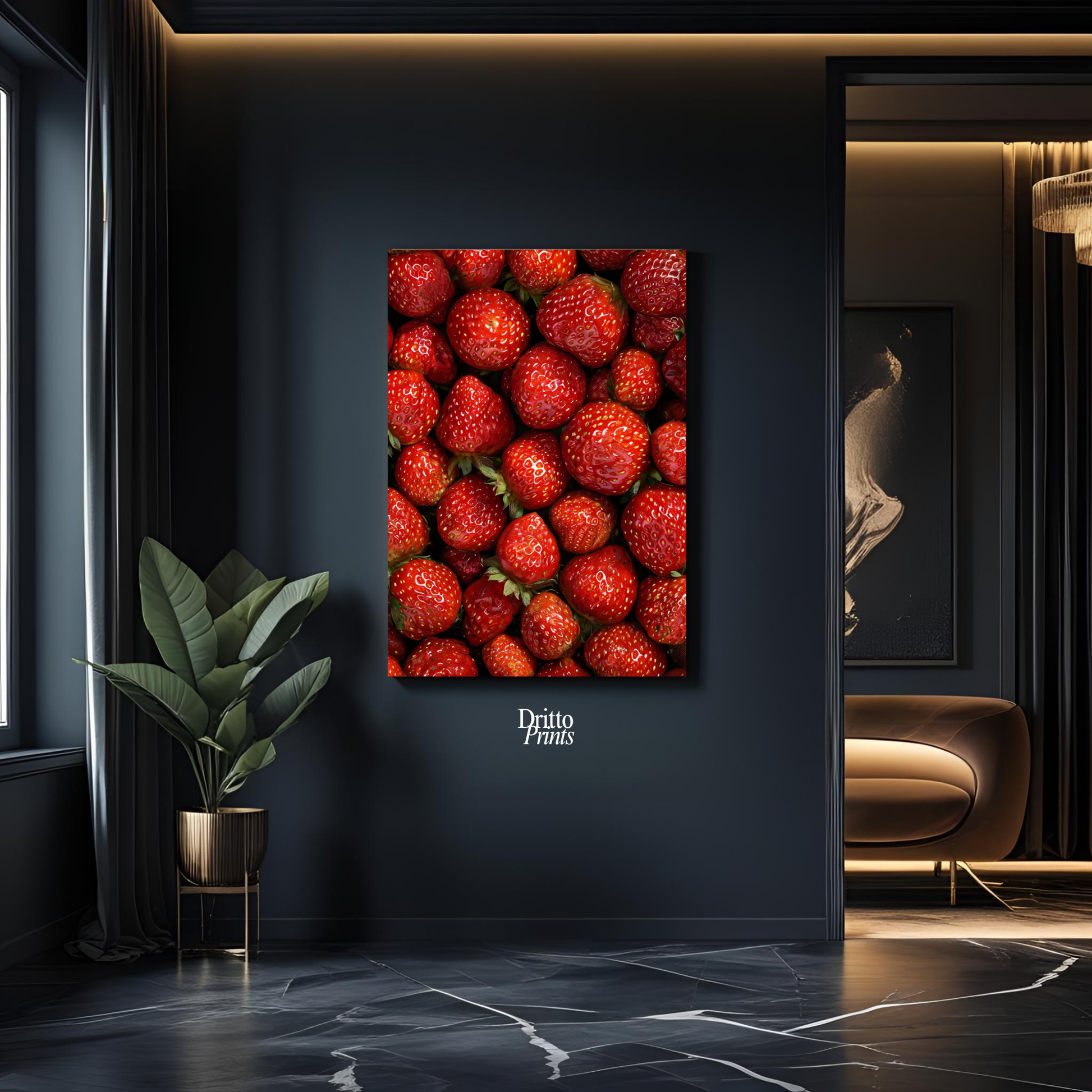 (PD5) The Strawberry Wall Taste of Summer - Poster