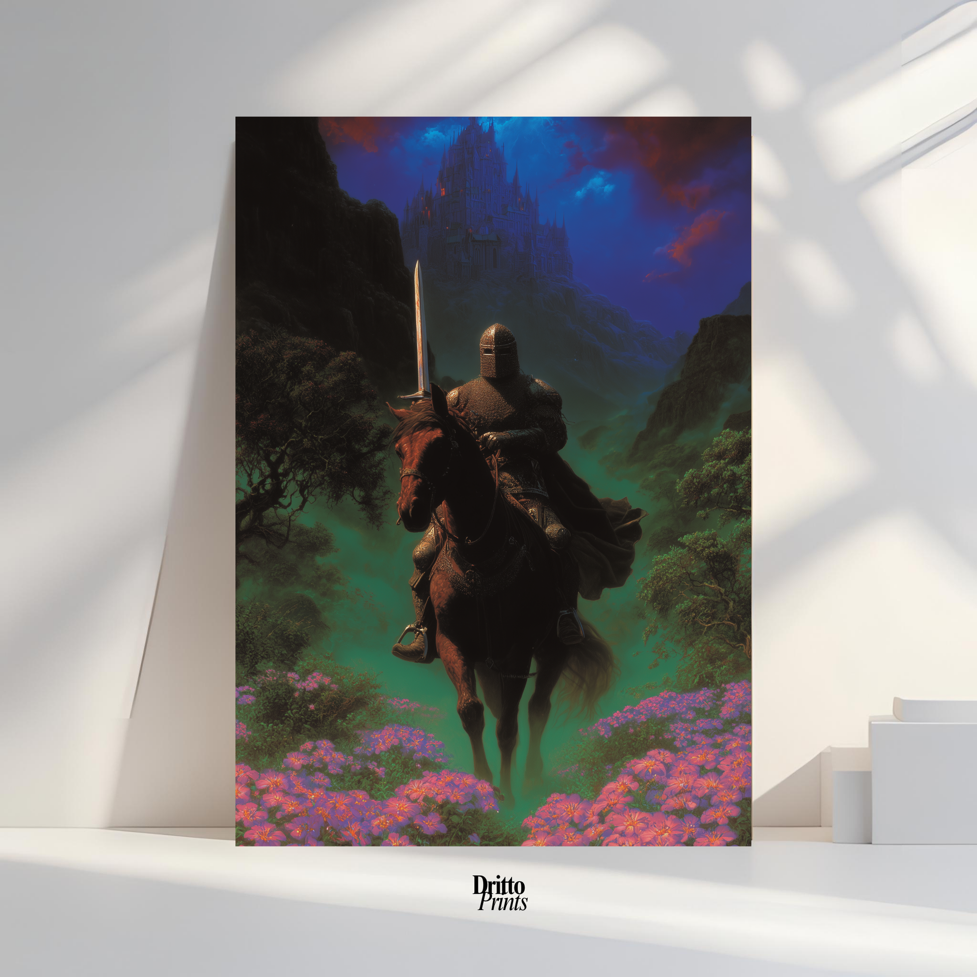 (PD24) Moonlit Bloom: The Knight Among Violets - Poster