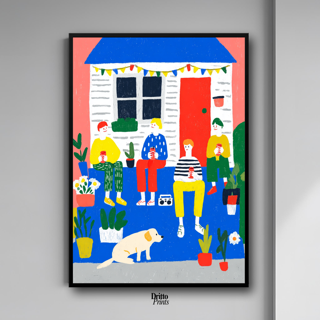 (FD47) Summer Evenings 1984 - Framed matte paper poster