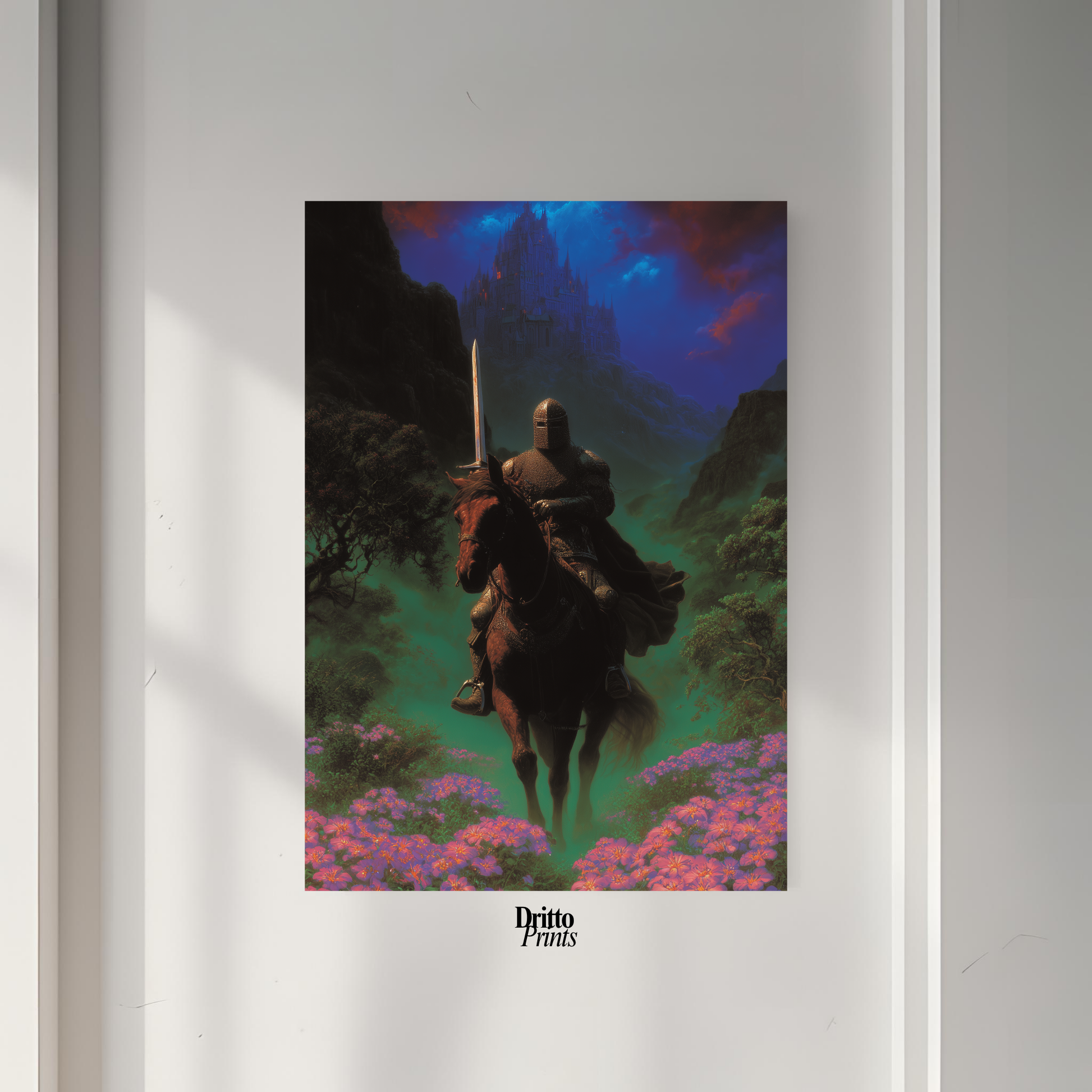(PD24) Moonlit Bloom: The Knight Among Violets - Poster