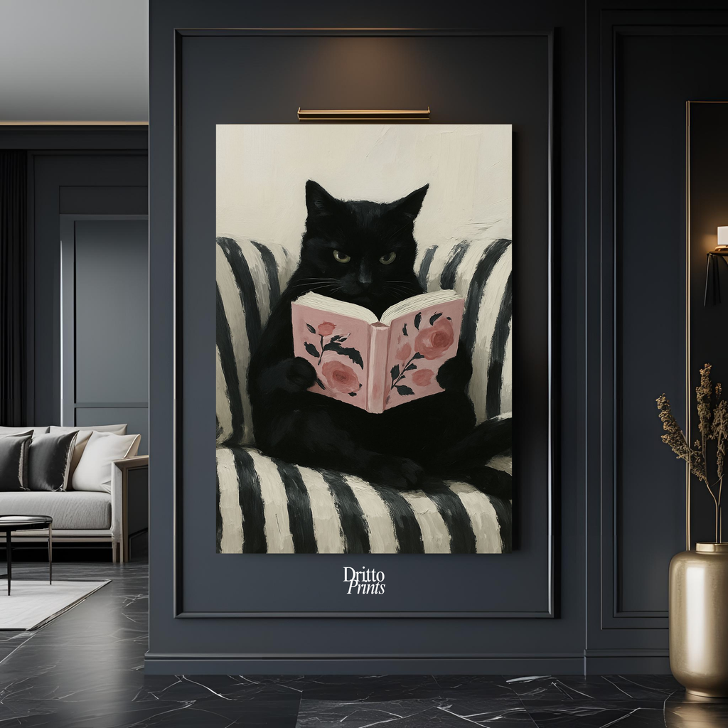 (PD4) The Cat Who Read in Stripes - Poster