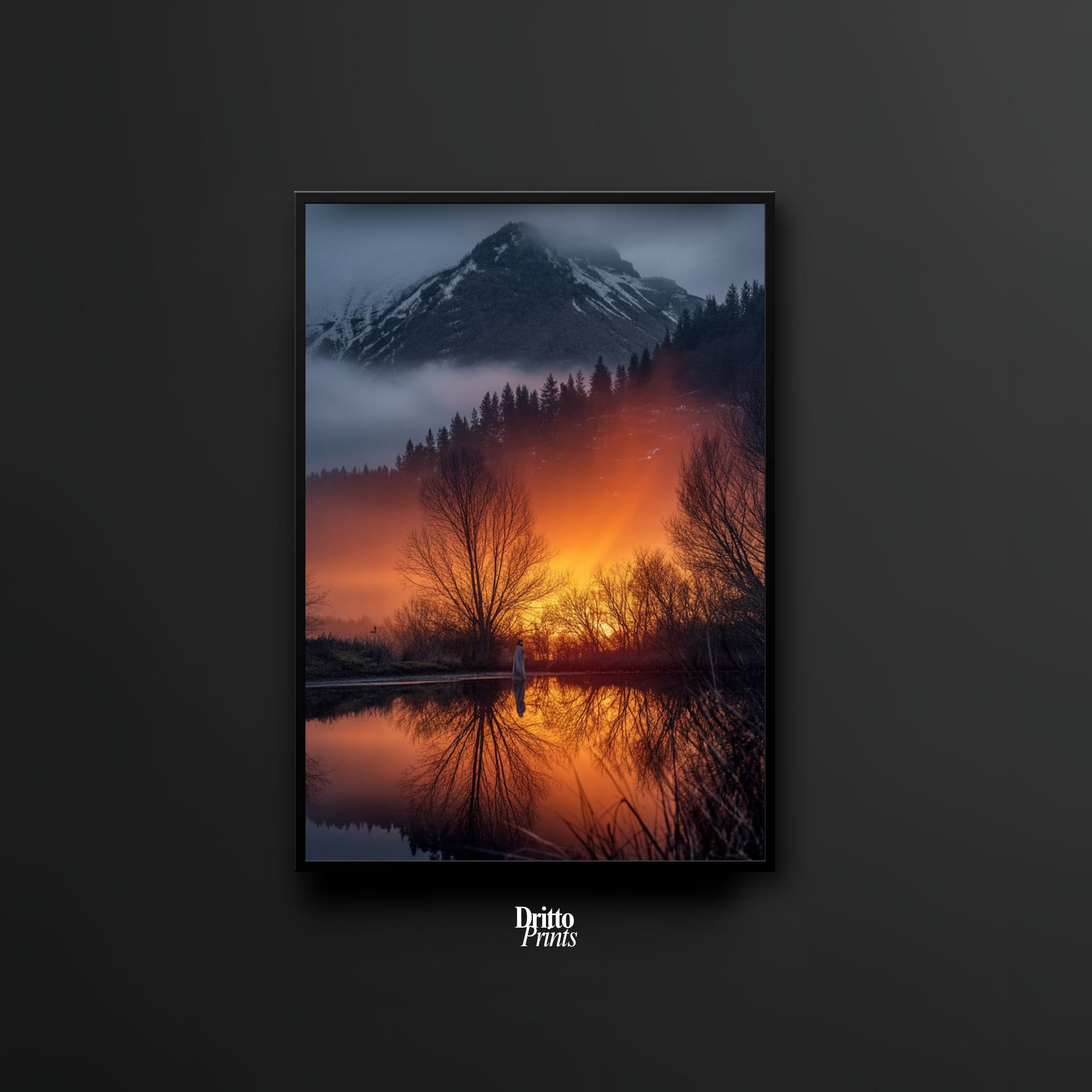 (FD29) When the Lake Remembered - Framed matte paper poster