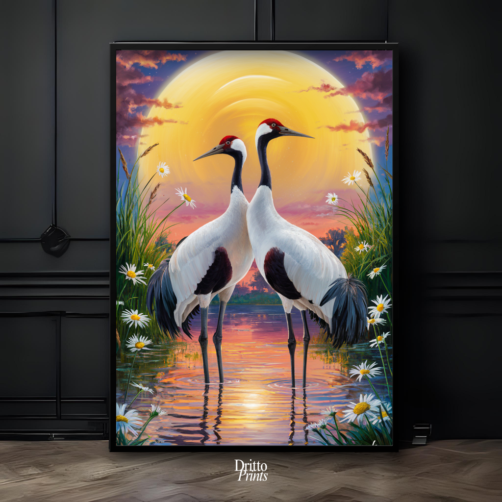 (FD18) Golden Companionship - Framed matte paper poster