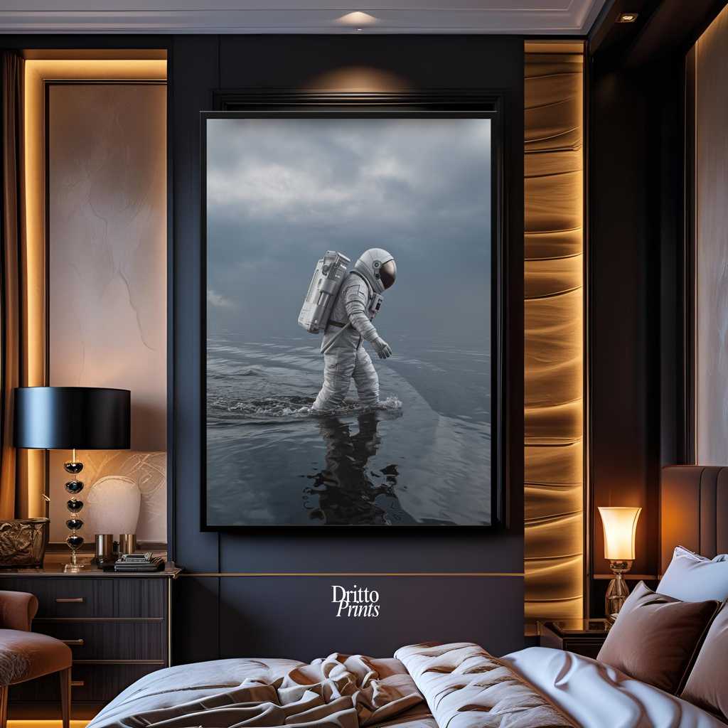 (FD25) Astronaut in Echo - Framed matte paper poster