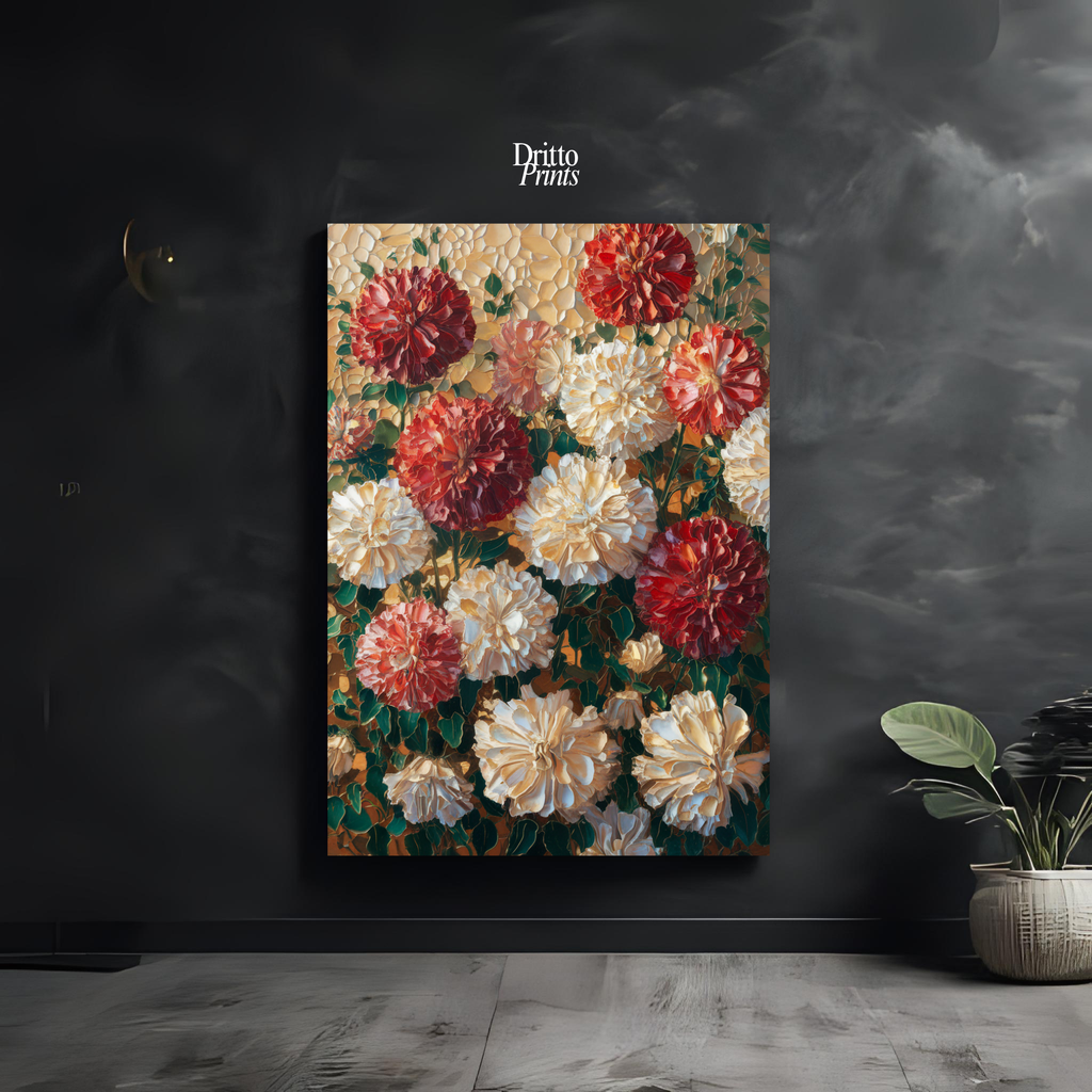 (CF2) Floral Symphony - Framed canvas