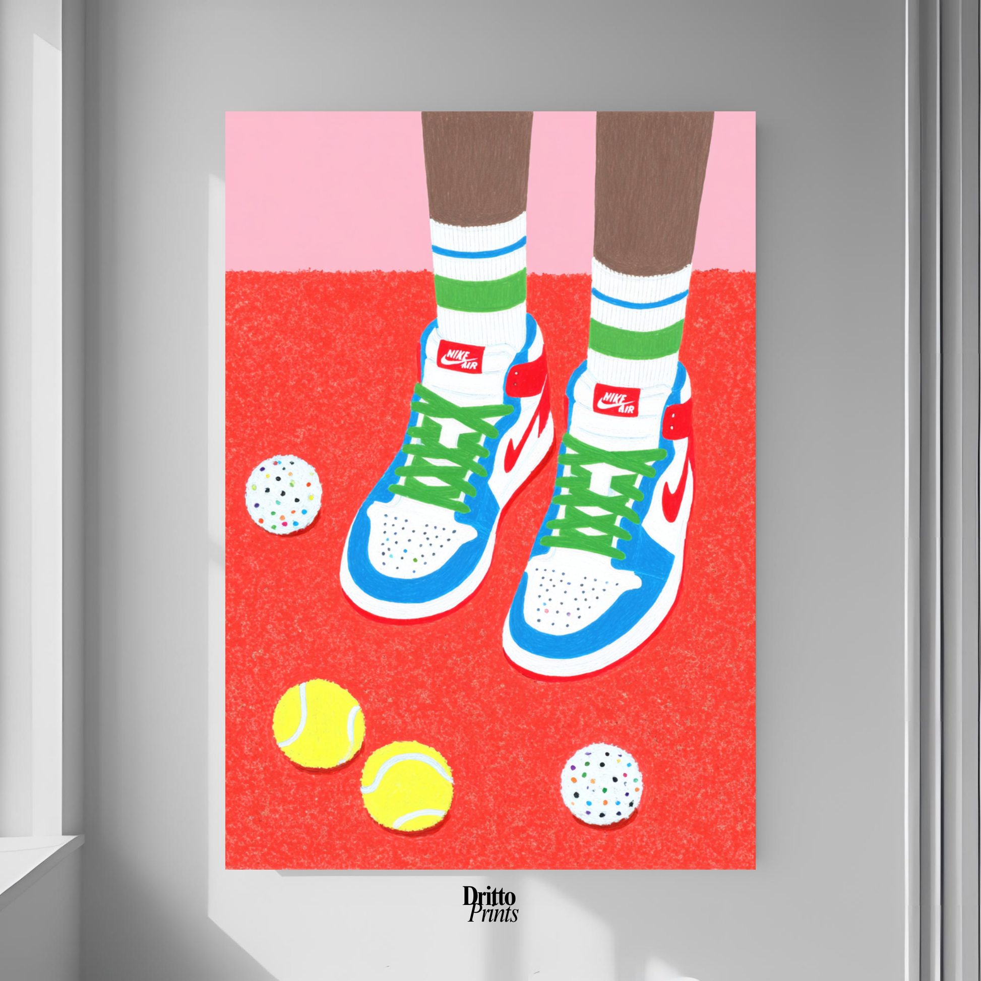 (PD31) Mocha Court Balls Poster