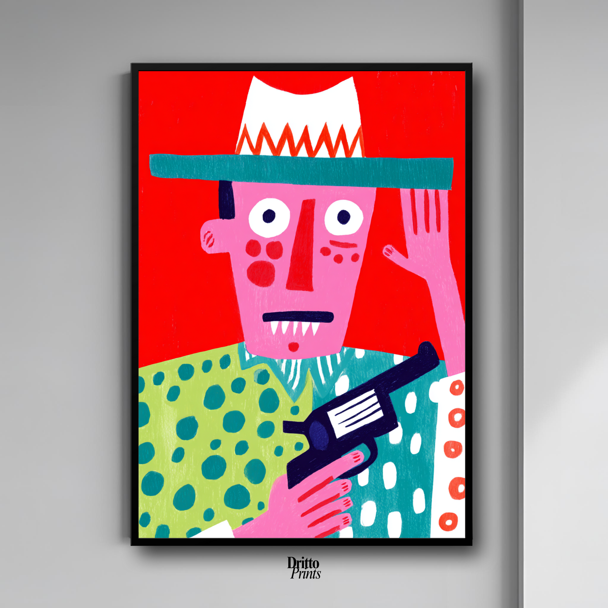 (FD43) Zombie Sheriff - Framed matte paper poster