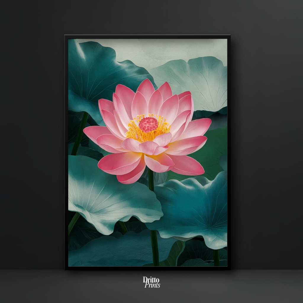 (FD30) Whispers of the Lotus - Framed matte paper poster