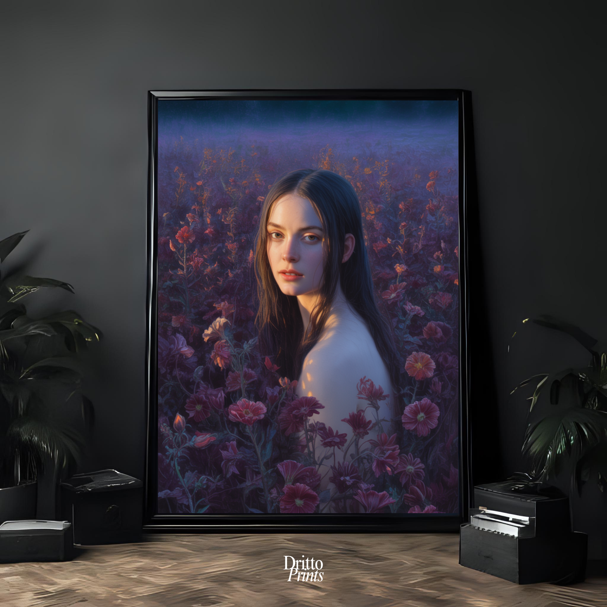 (FD21) Eclipsed in Bloom - Framed matte paper poster