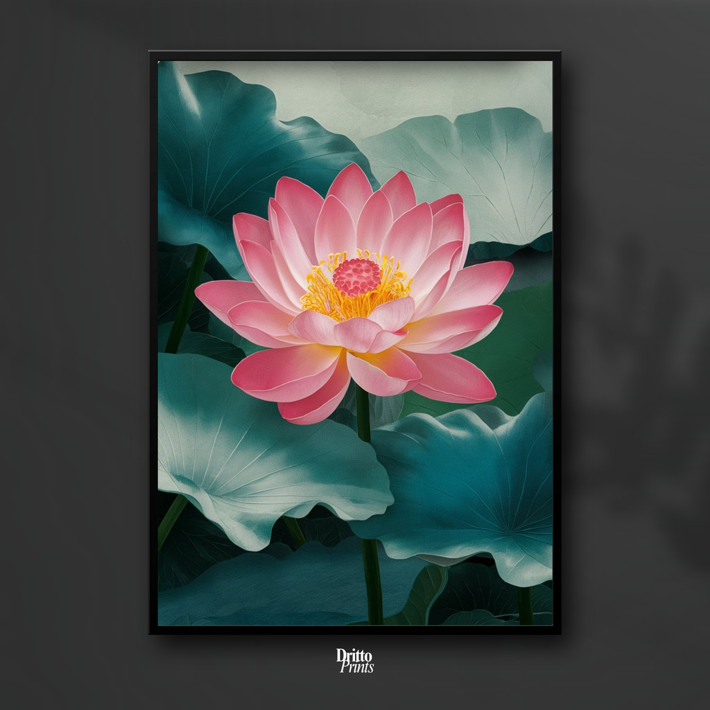 (FD30) Whispers of the Lotus - Framed matte paper poster