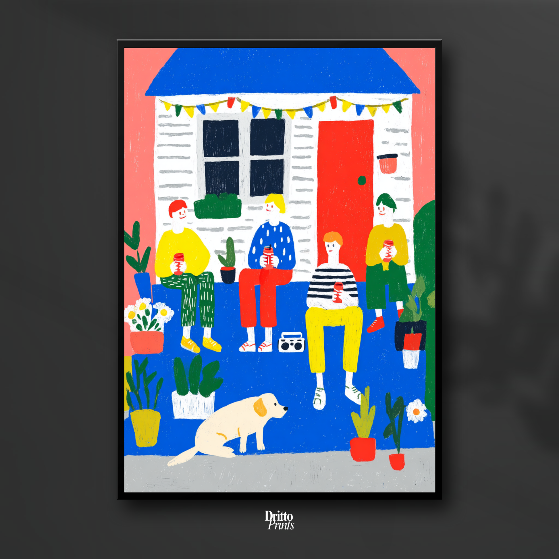 (FD47) Summer Evenings 1984 - Framed matte paper poster