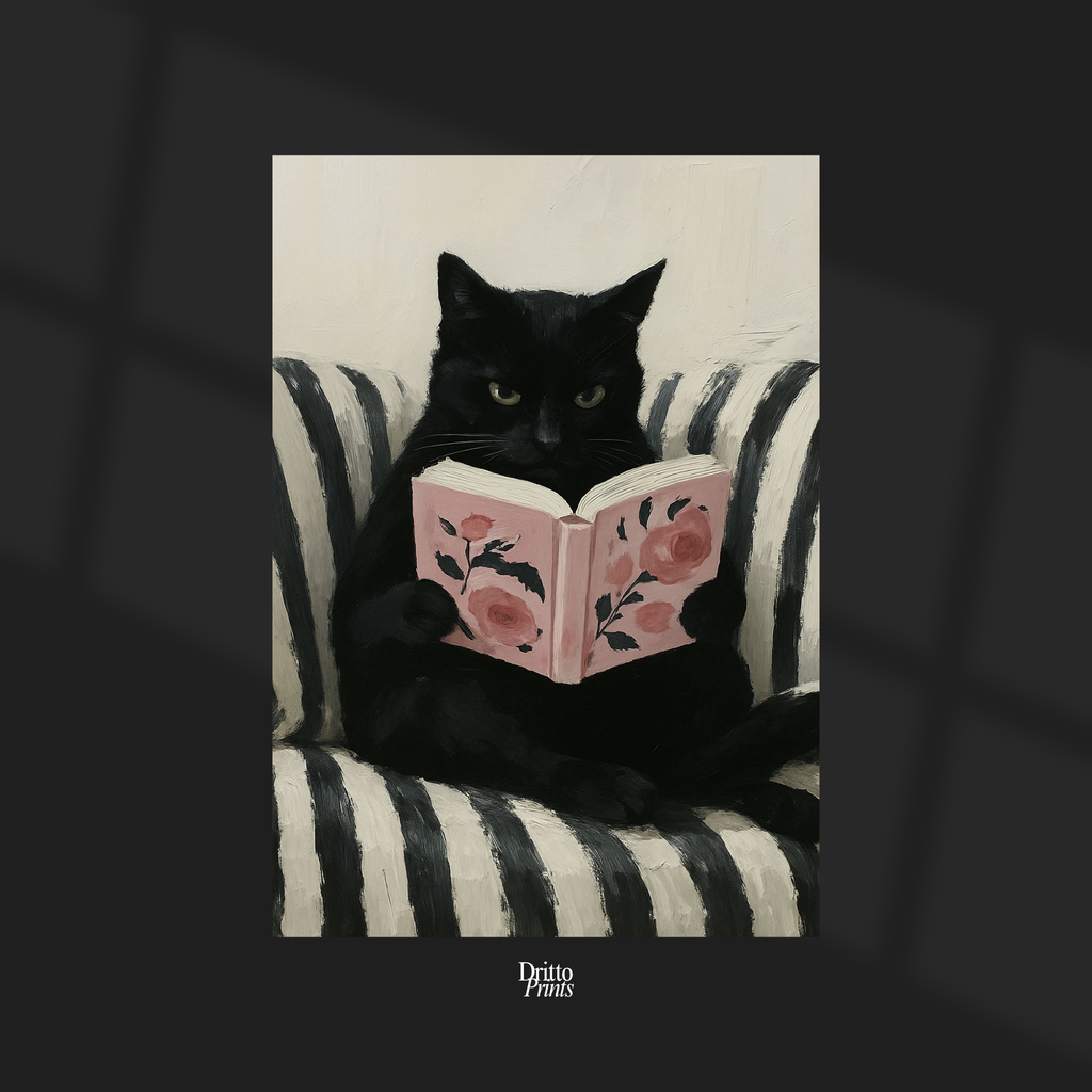 (PD4) The Cat Who Read in Stripes - Poster
