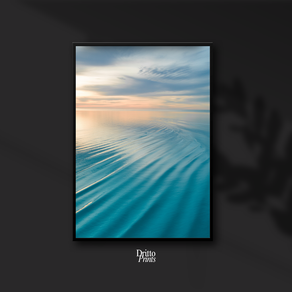 (FD16) Ocean in Pastel - Framed matte paper poster