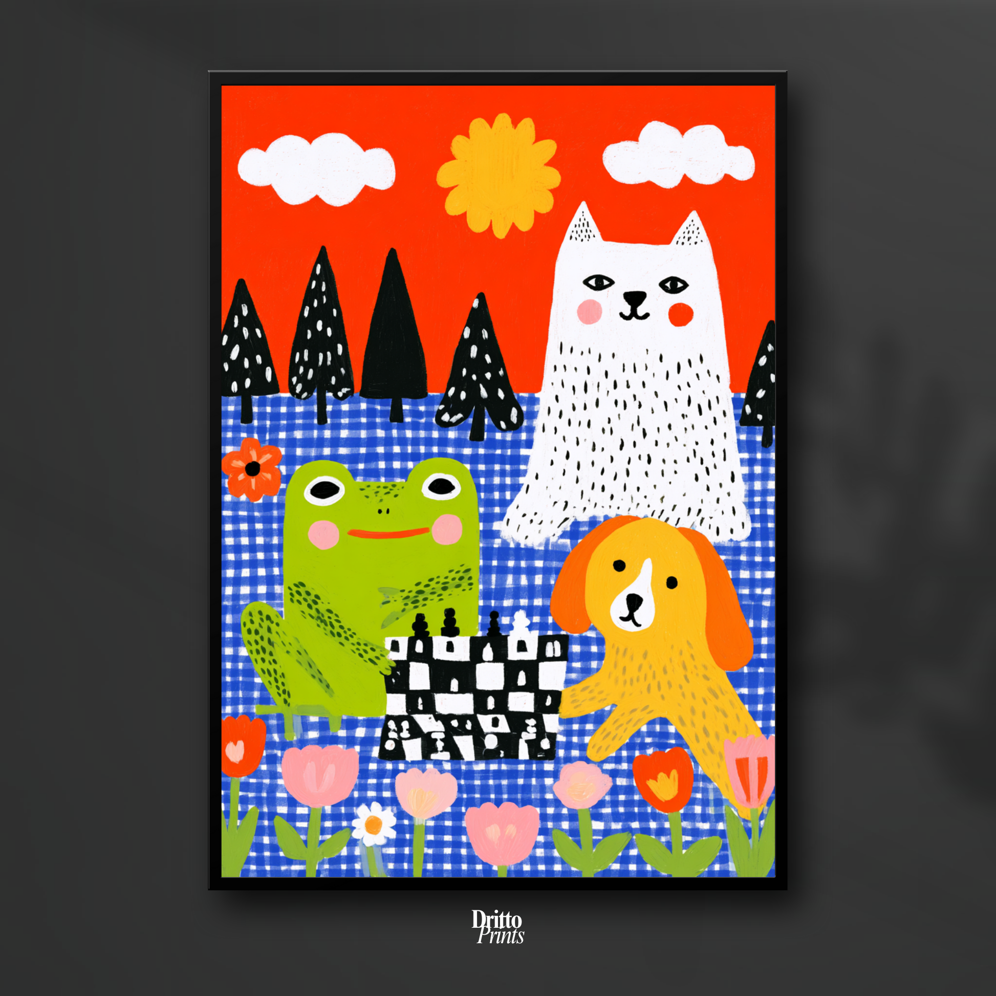 (FD49) The Game Night Trio – Framed matte paper poster