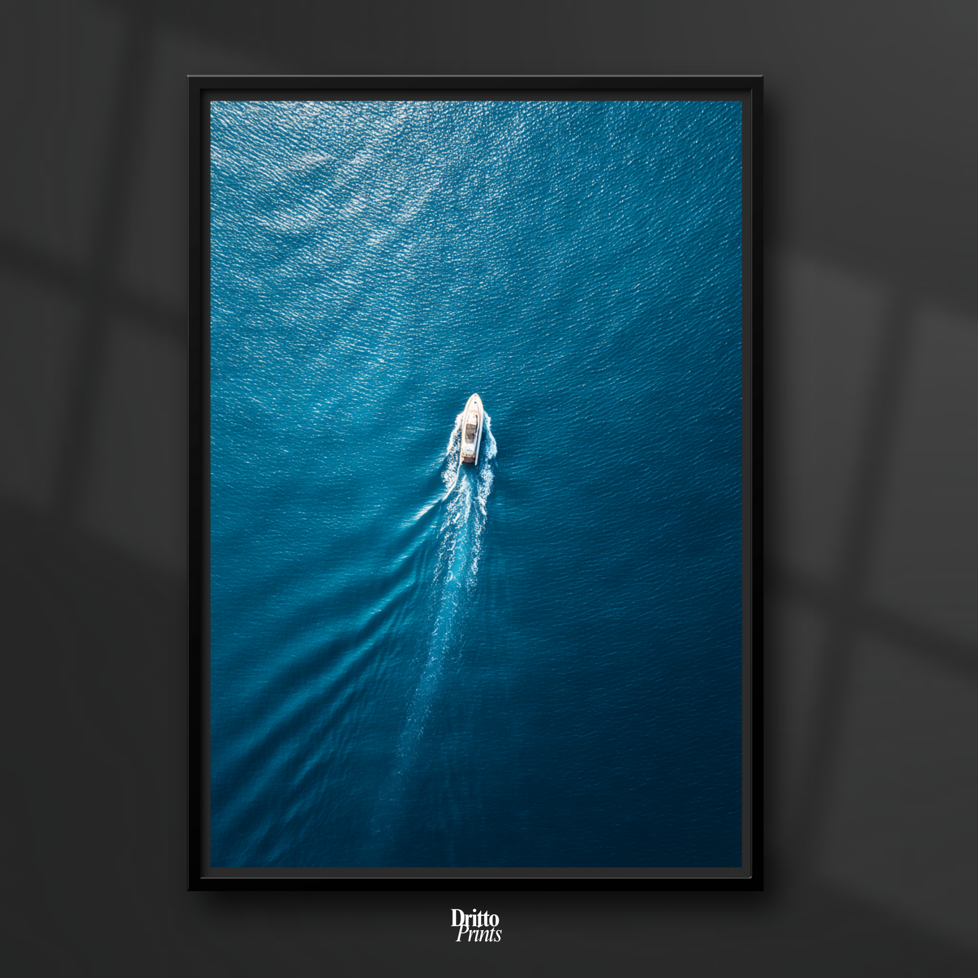 (CF6) Morning Drift Over Blue - Framed canvas