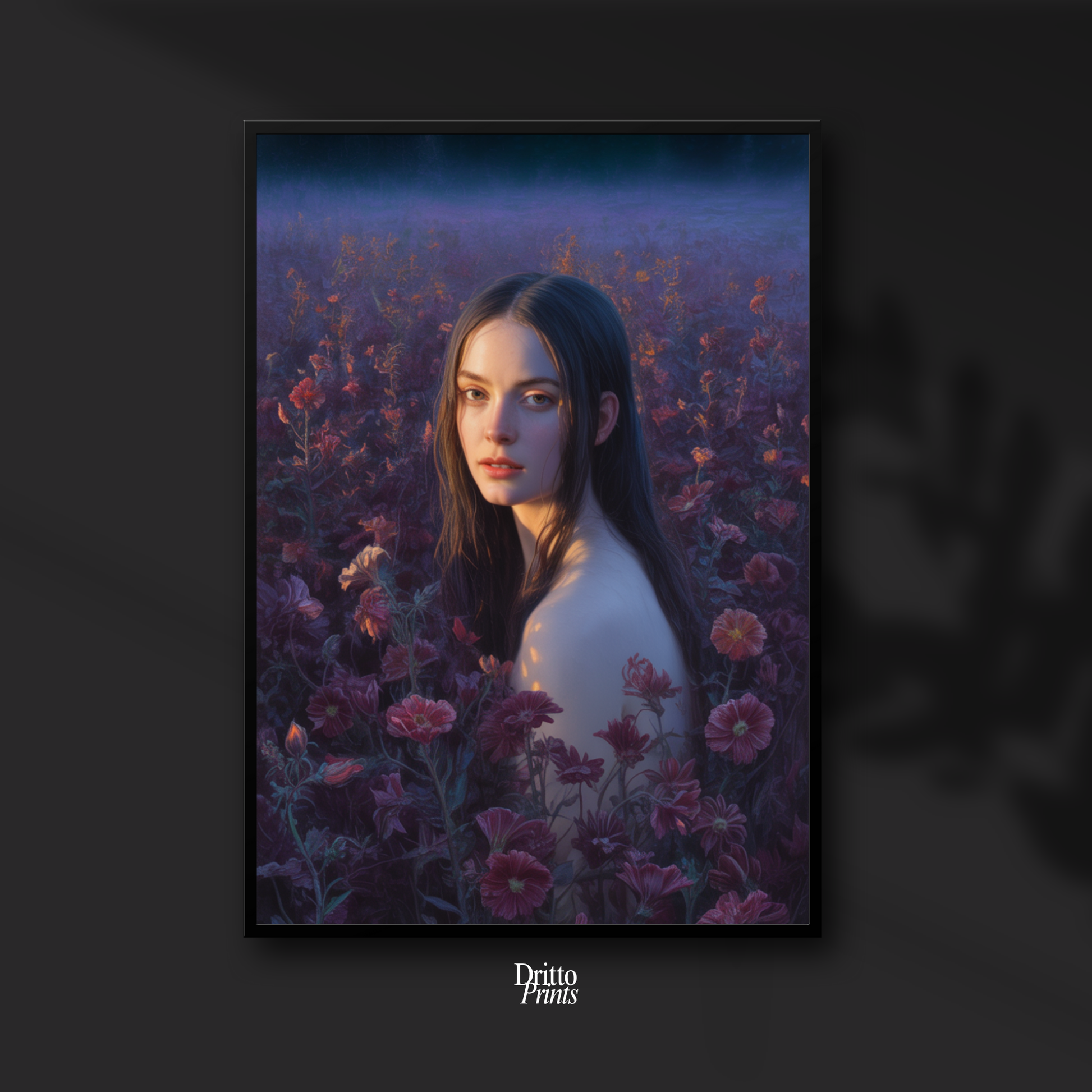 (FD21) Eclipsed in Bloom - Framed matte paper poster