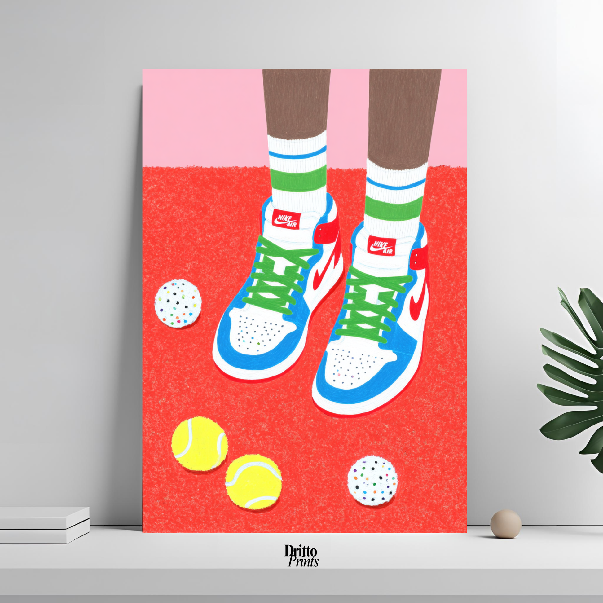 (PD31) Mocha Court Balls Poster