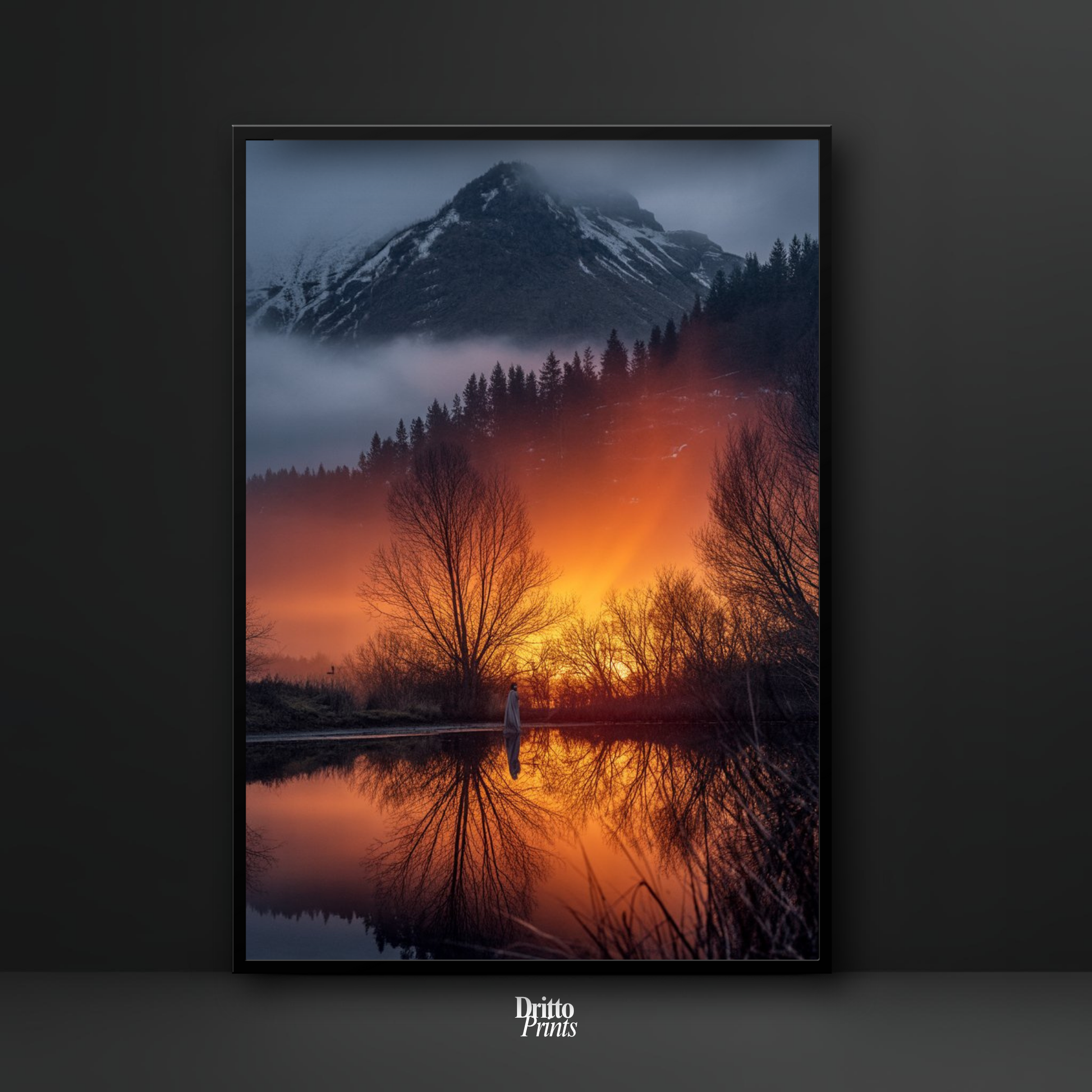 (FD29) When the Lake Remembered - Framed matte paper poster
