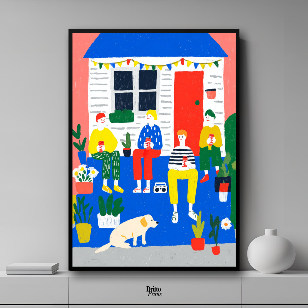 (FD47) Summer Evenings 1984 - Framed matte paper poster