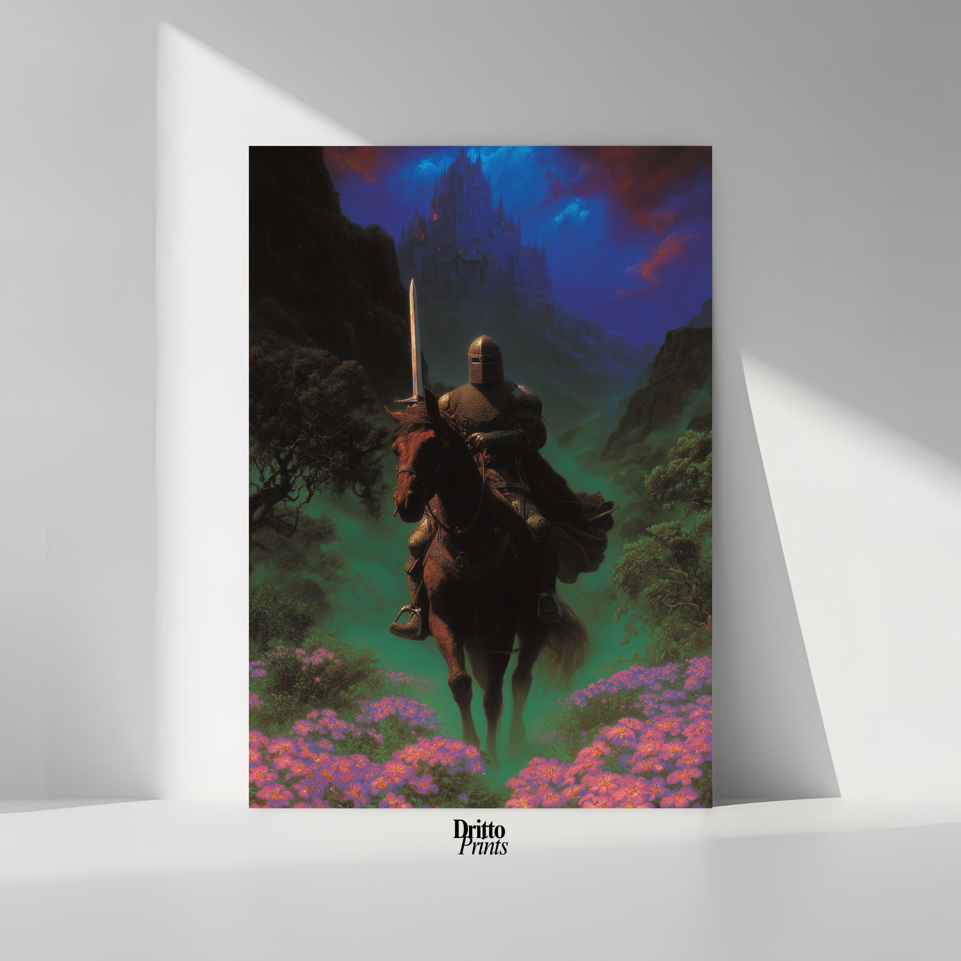 (PD24) Moonlit Bloom: The Knight Among Violets - Poster