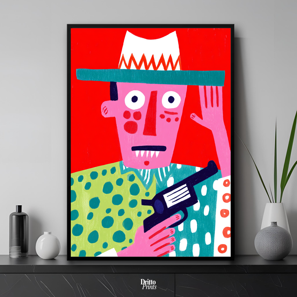 (FD43) Zombie Sheriff - Framed matte paper poster