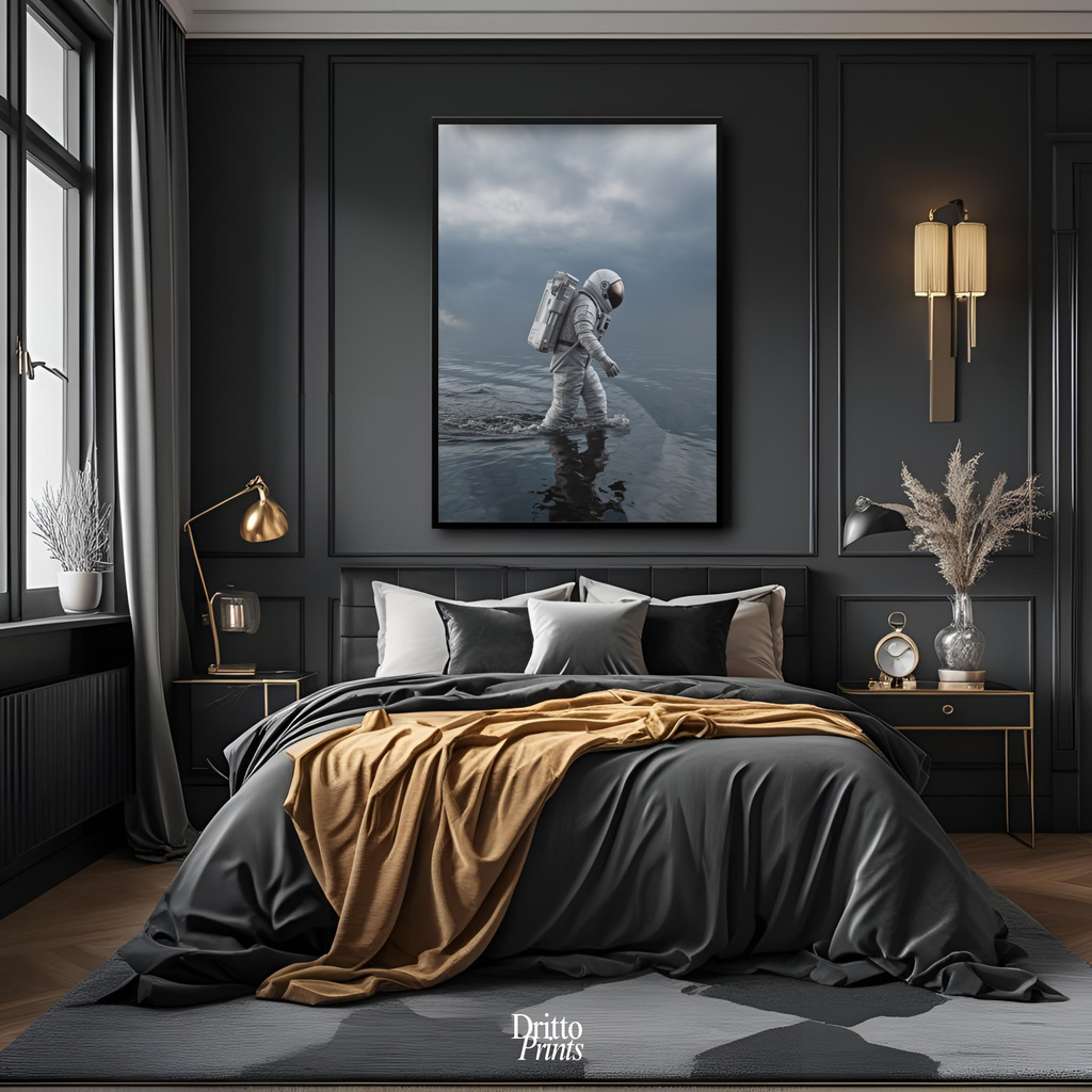 (FD25) Astronaut in Echo - Framed matte paper poster