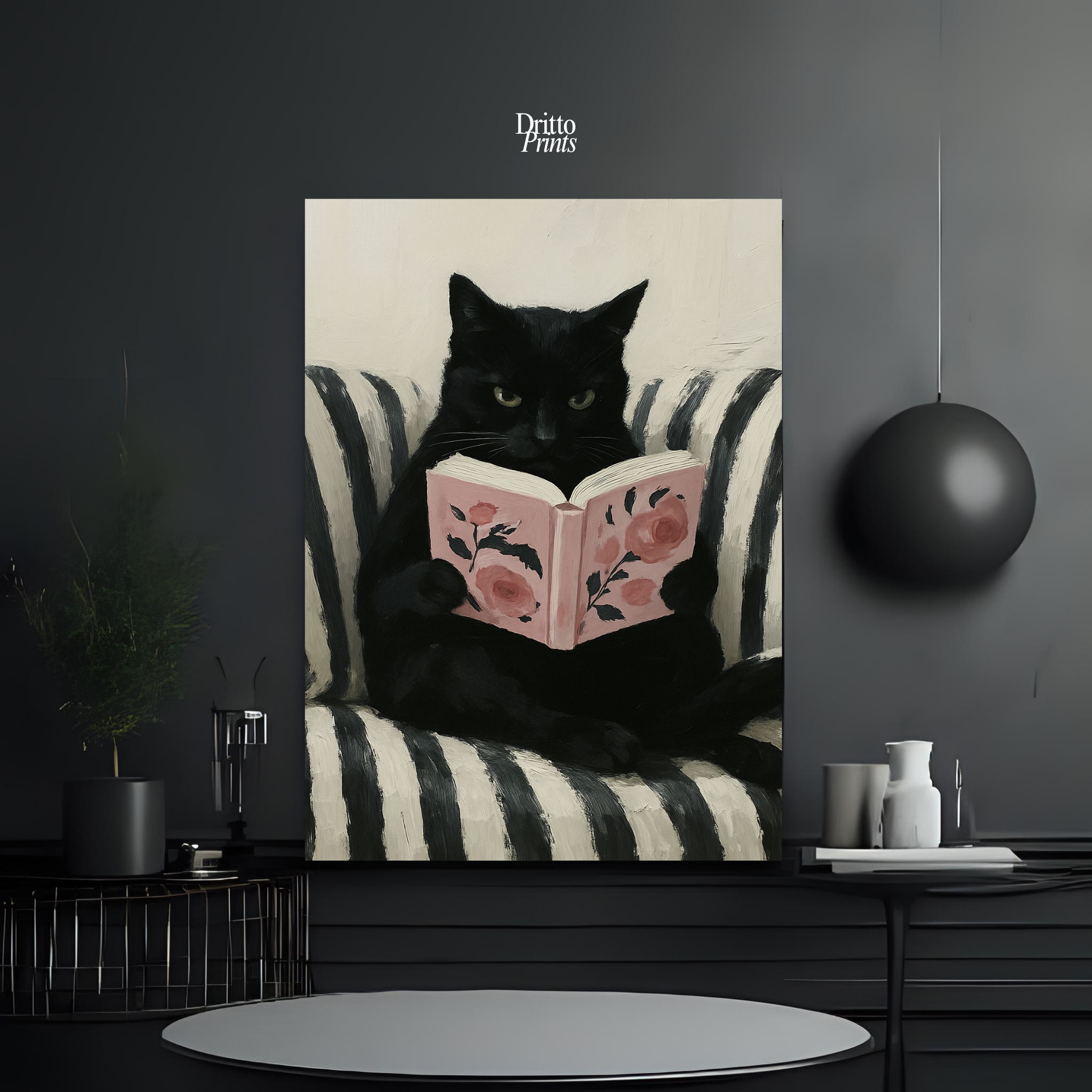 (PD4) The Cat Who Read in Stripes - Poster