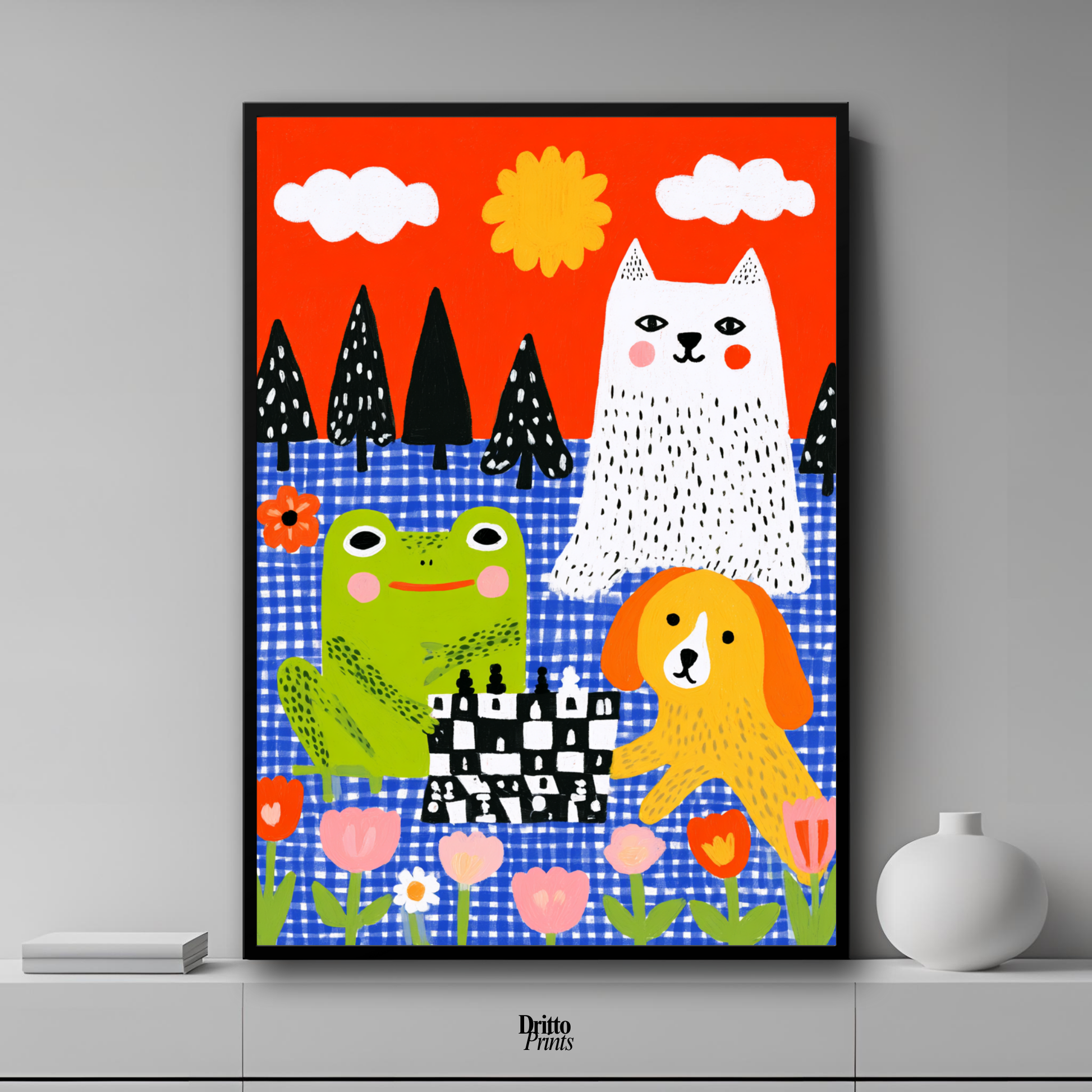 (FD49) The Game Night Trio – Framed matte paper poster