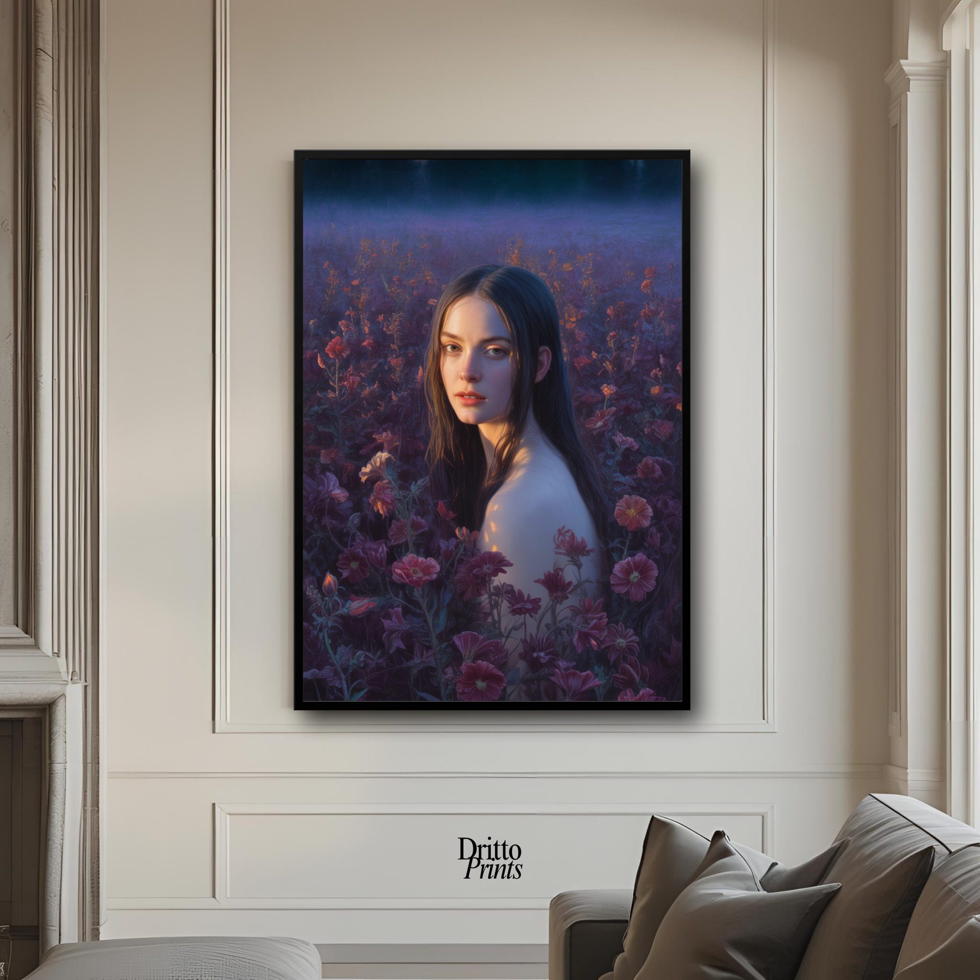 (FD21) Eclipsed in Bloom - Framed matte paper poster