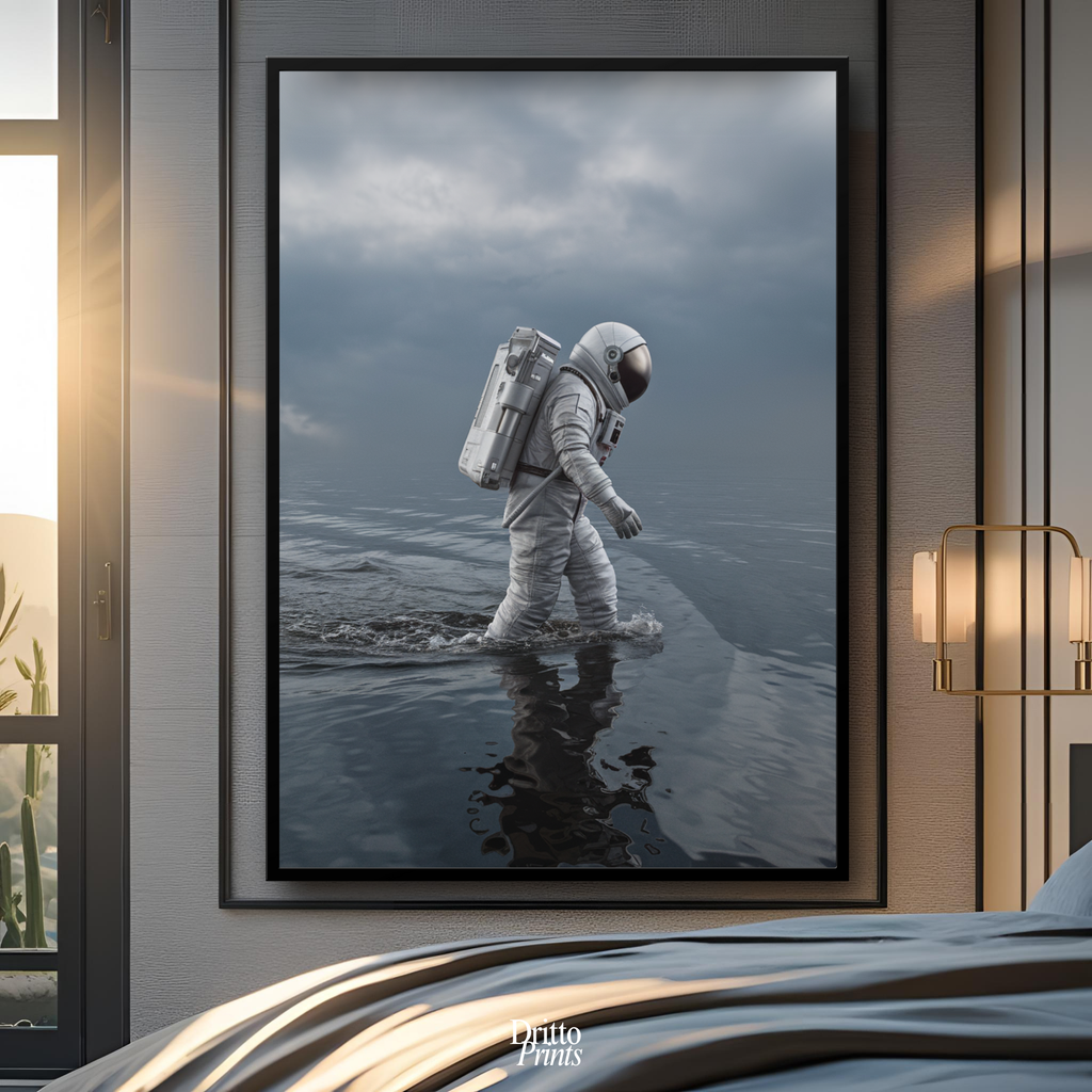 (FD25) Astronaut in Echo - Framed matte paper poster