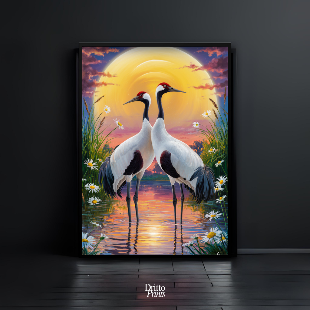 (FD18) Golden Companionship - Framed matte paper poster