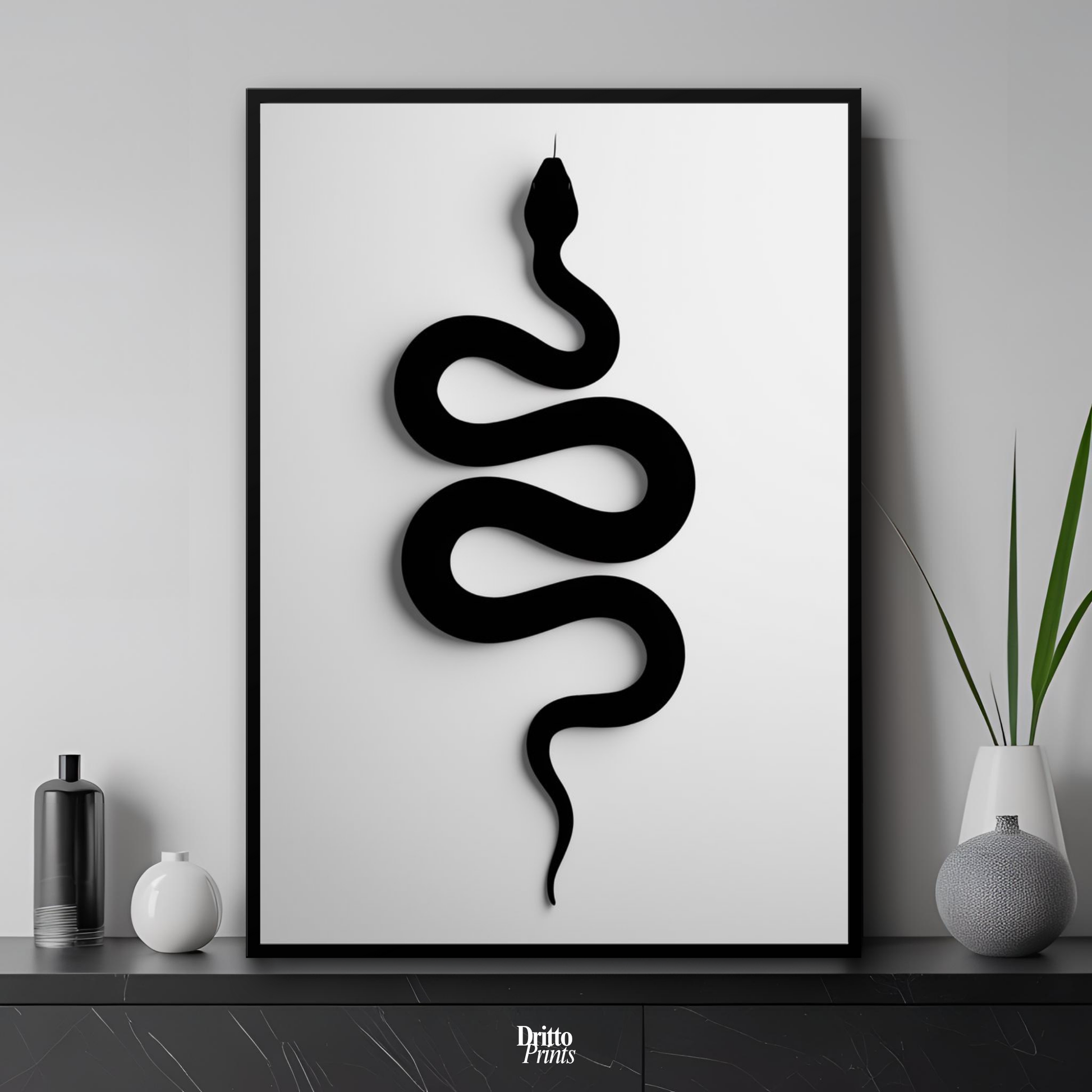 (FD34) Serpent Grace - Framed matte paper poster