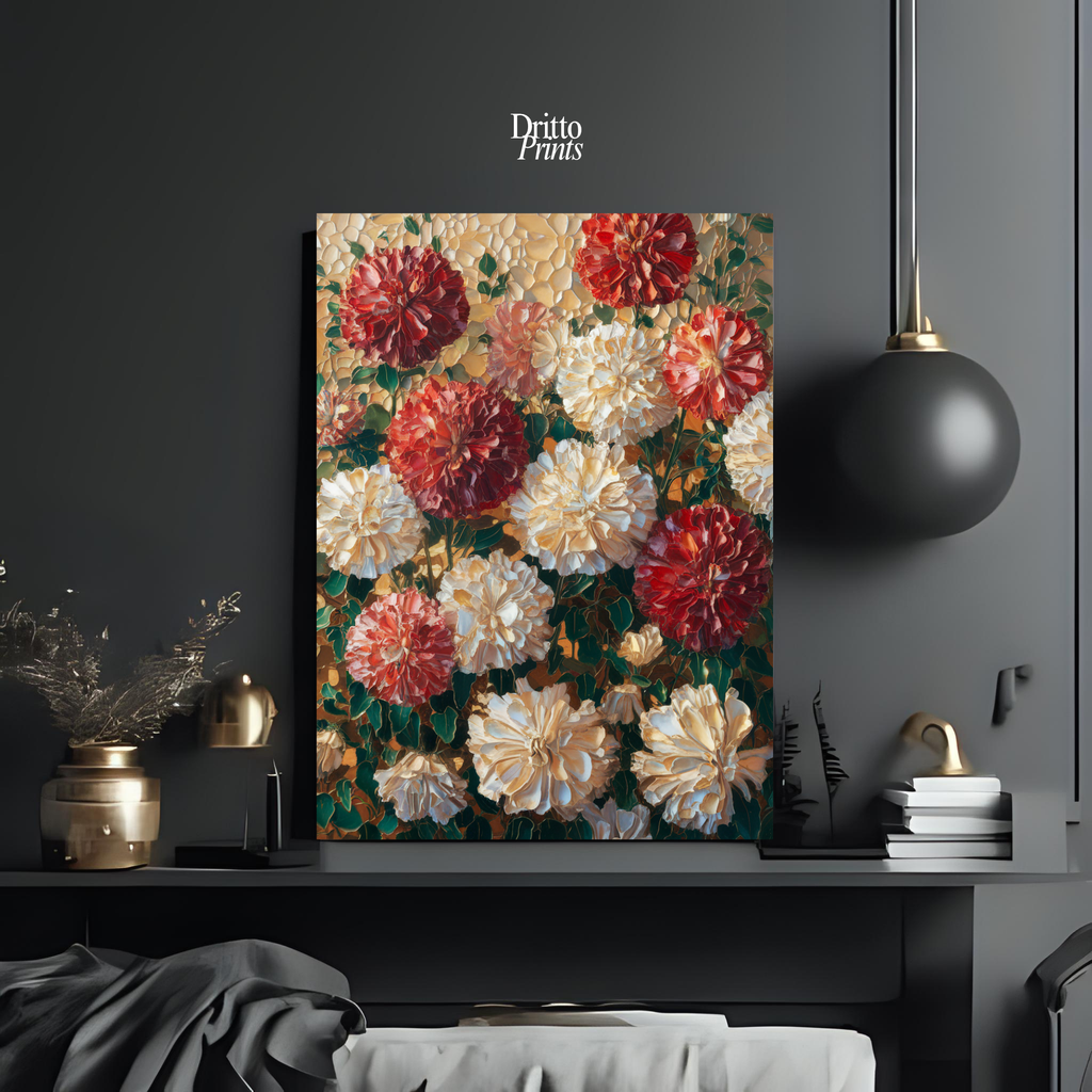 (CF2) Floral Symphony - Framed canvas