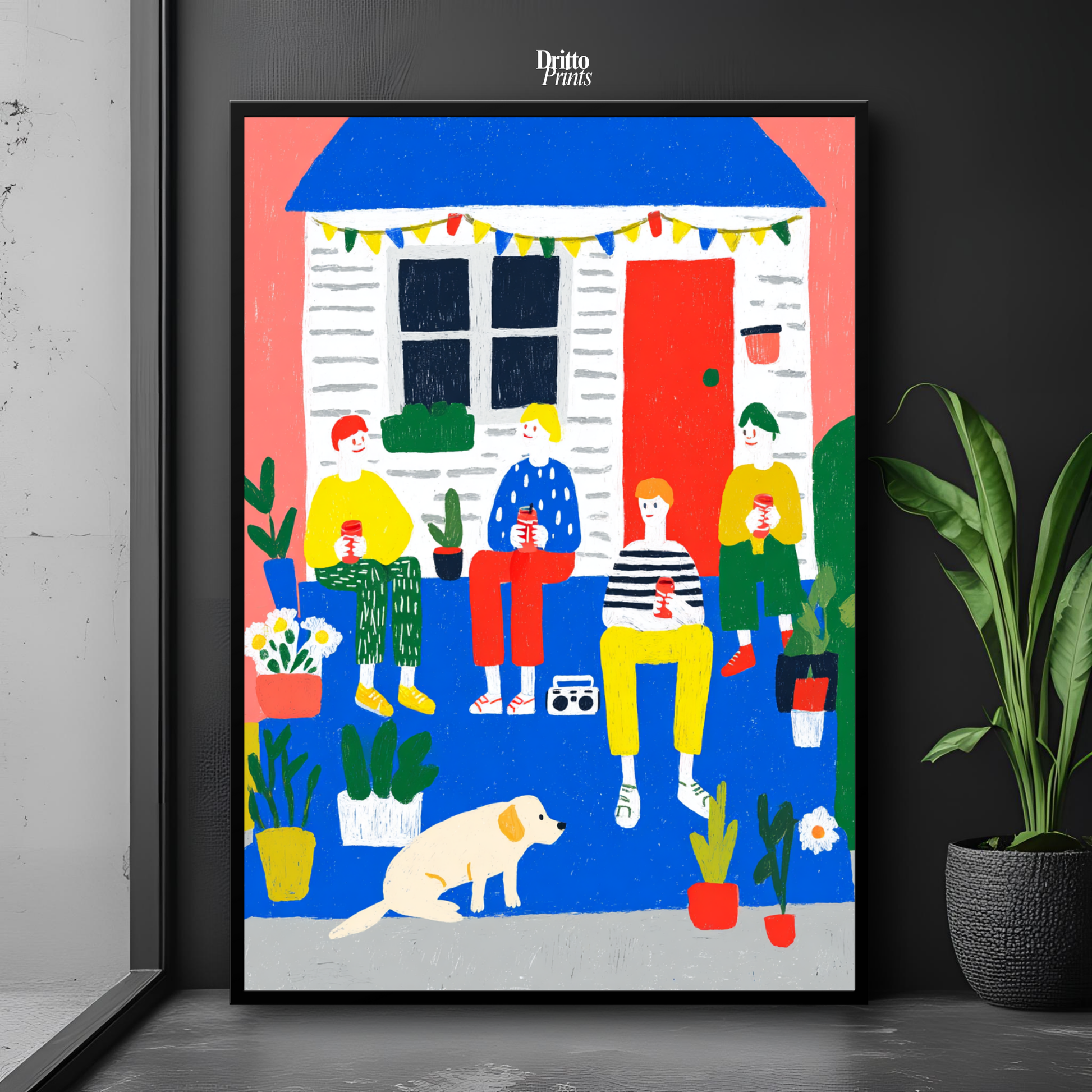 (FD47) Summer Evenings 1984 - Framed matte paper poster