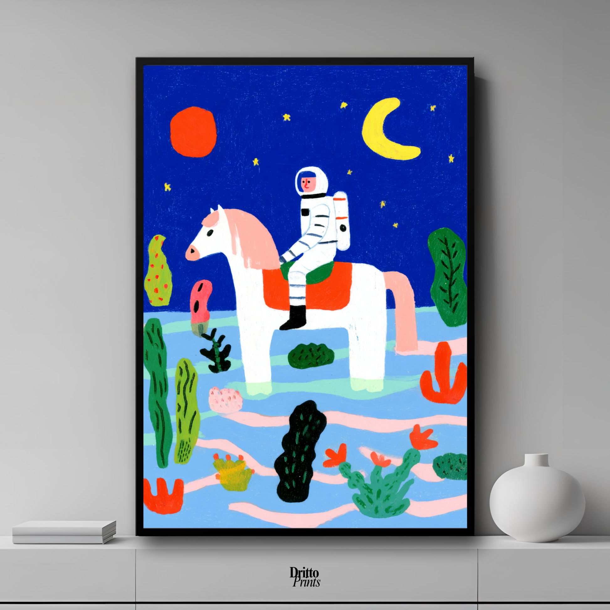 (FD42) Ghost Rider of the Midnight Tides – Framed Matte Paper Poster