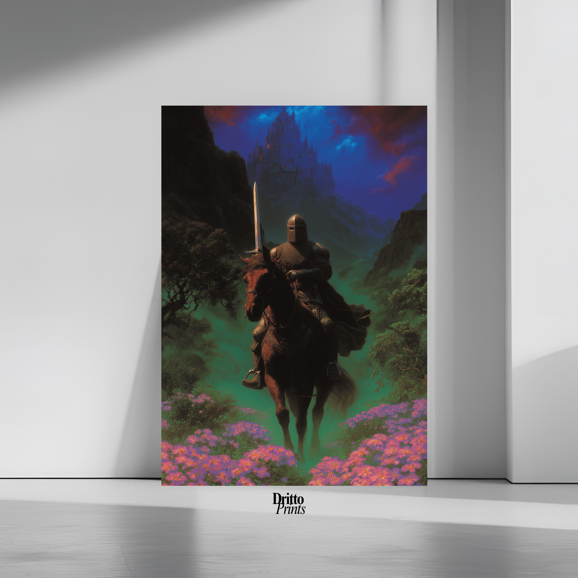 (PD24) Moonlit Bloom: The Knight Among Violets - Poster