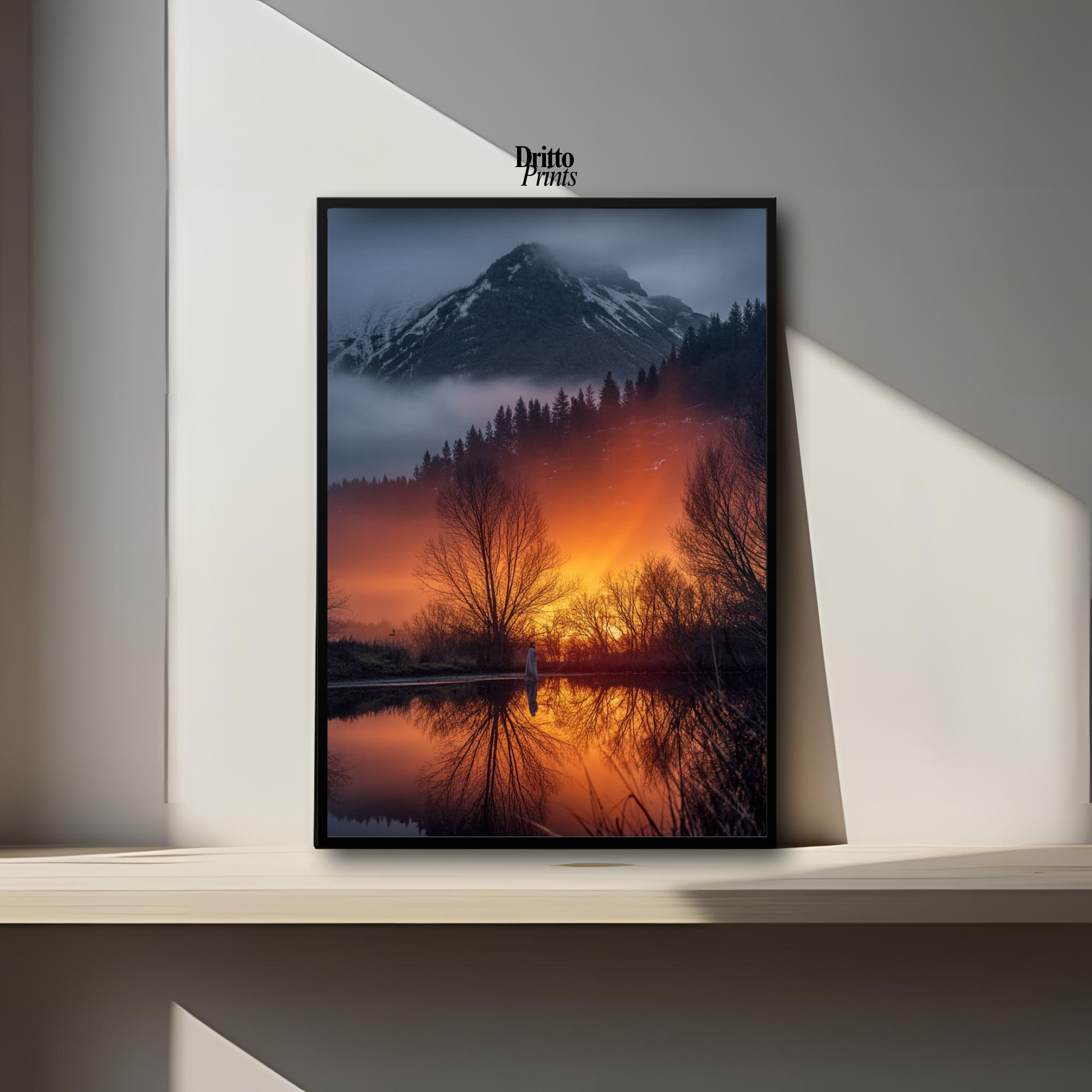 (FD29) When the Lake Remembered - Framed matte paper poster
