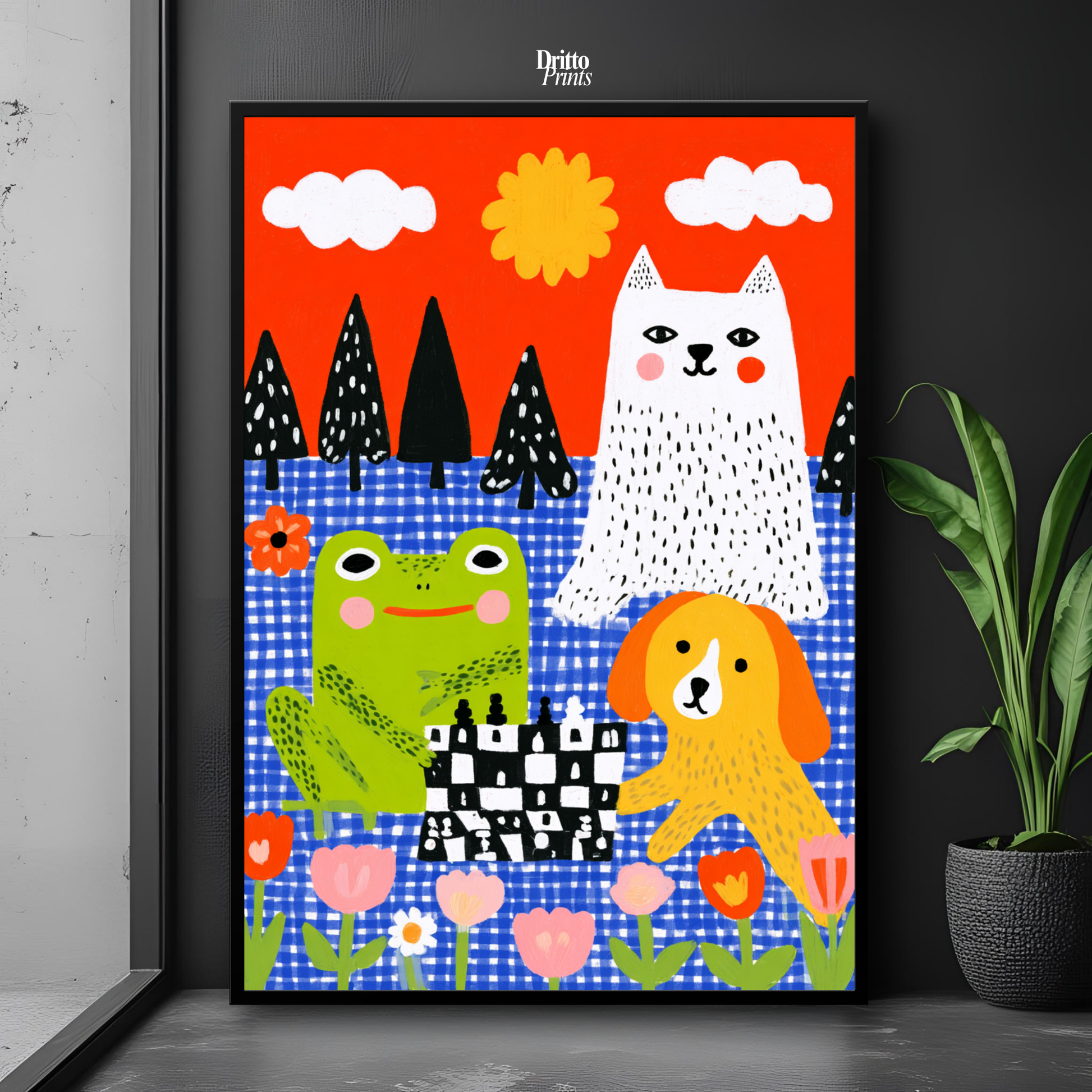 (FD49) The Game Night Trio – Framed matte paper poster
