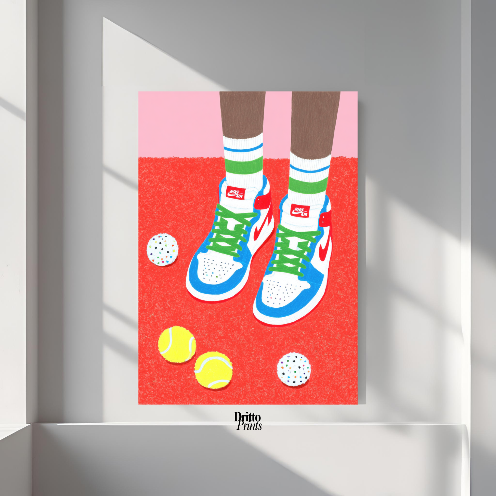 (PD31) Mocha Court Balls Poster