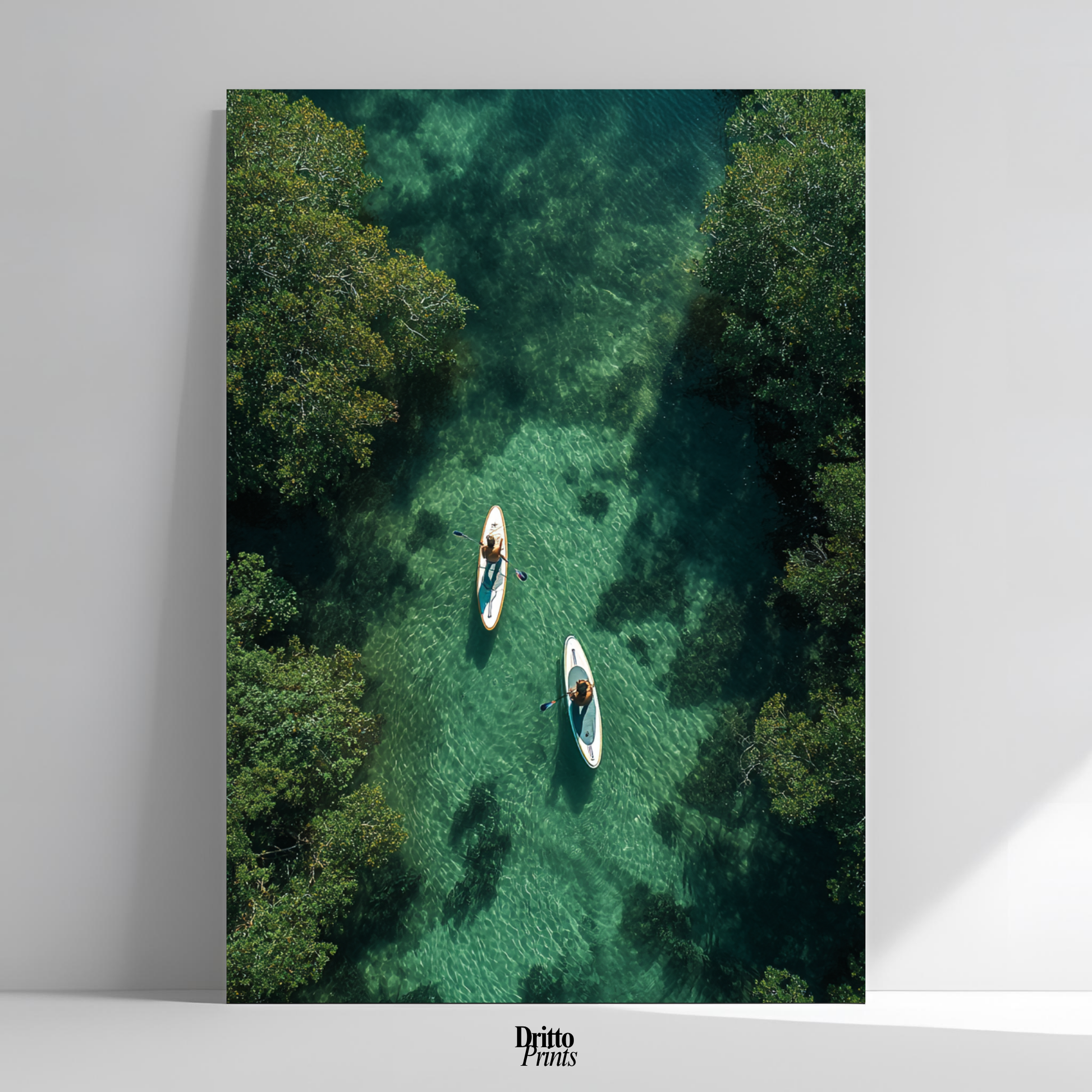 (PD25) Paddleboard Serenity – Florida from Above Poster