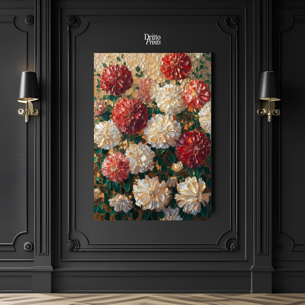 (CF2) Floral Symphony - Framed canvas