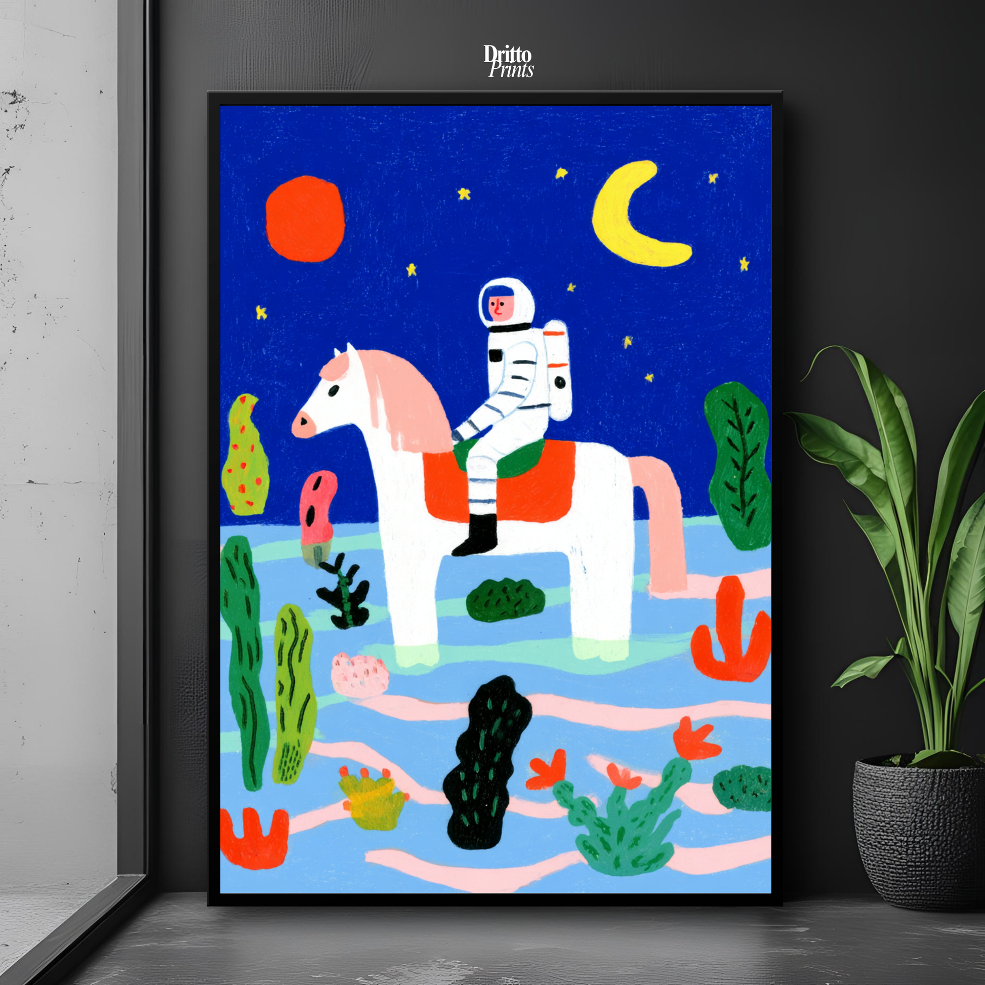 (FD42) Ghost Rider of the Midnight Tides – Framed Matte Paper Poster