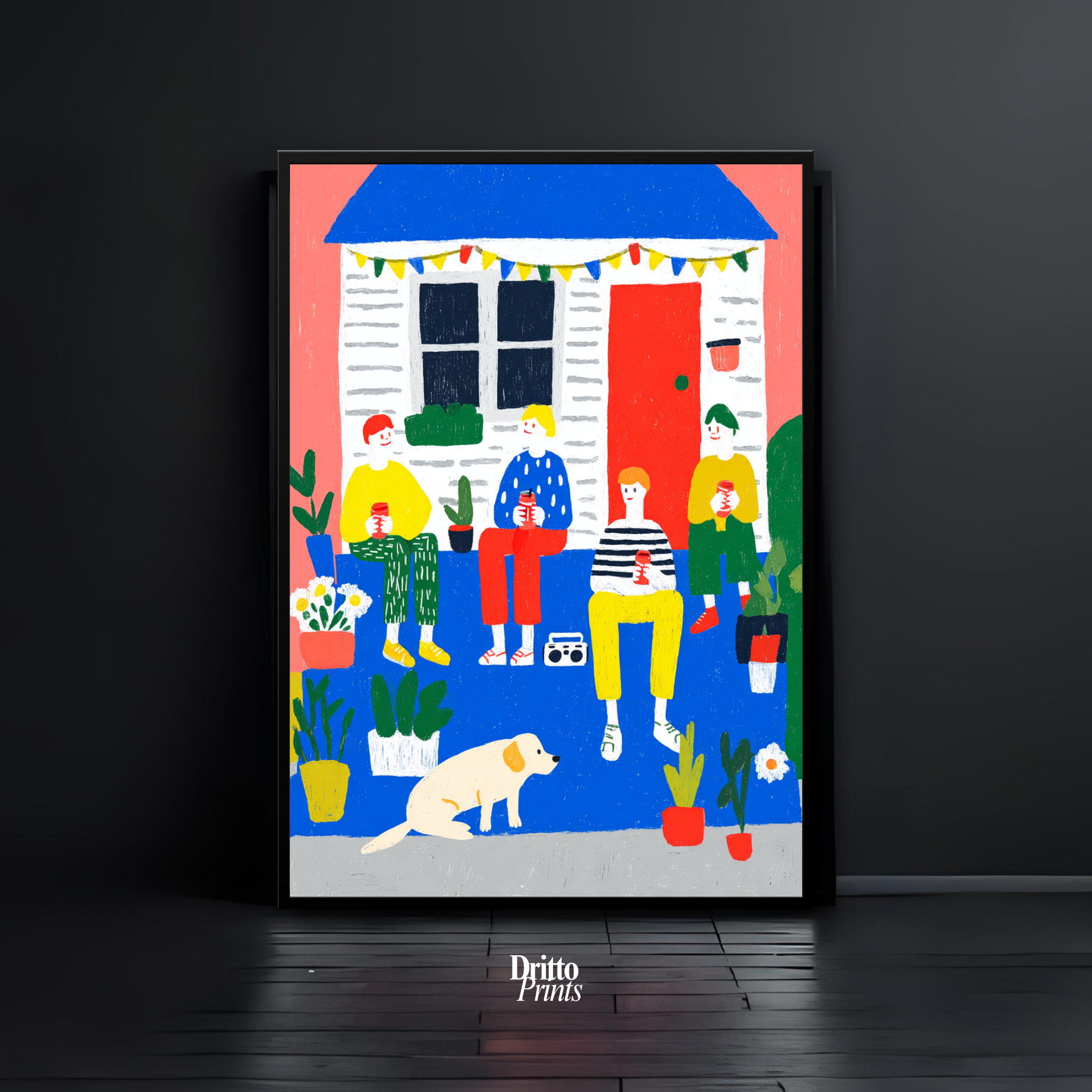 (FD47) Summer Evenings 1984 - Framed matte paper poster
